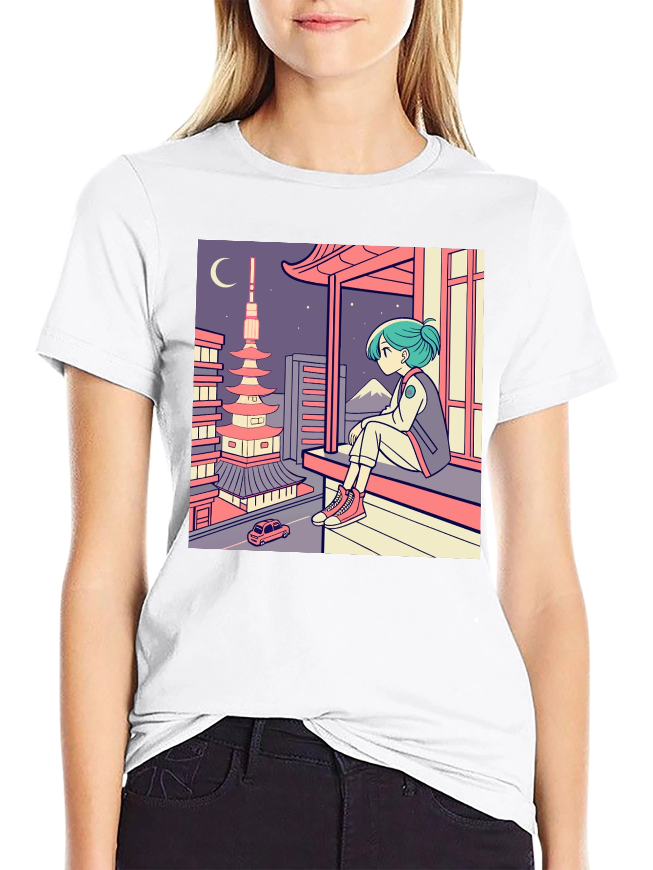 Anime Girl Japan Landscape T-Shirt - 9