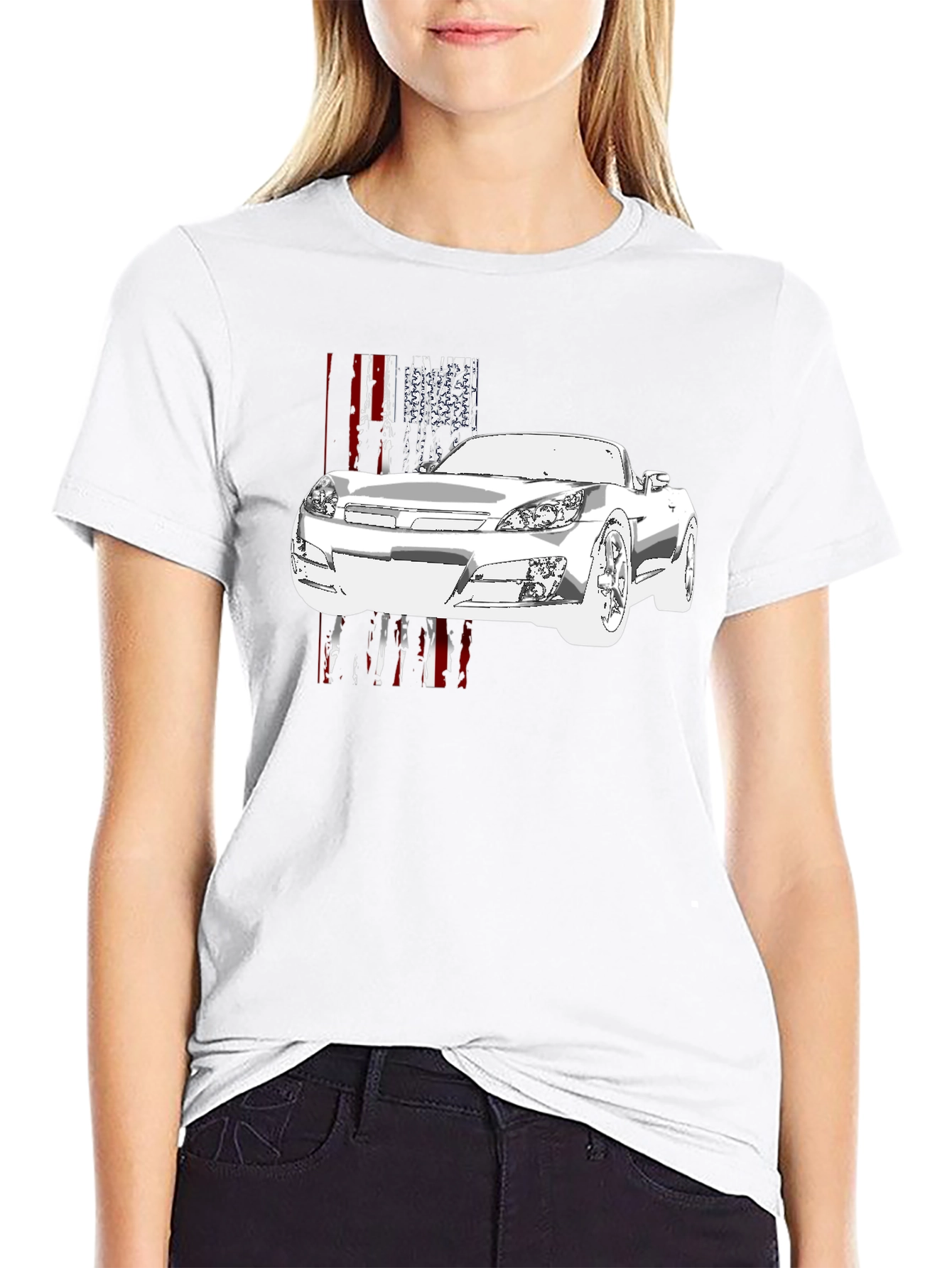 Black Car Graphic Black T-Shirt view 9