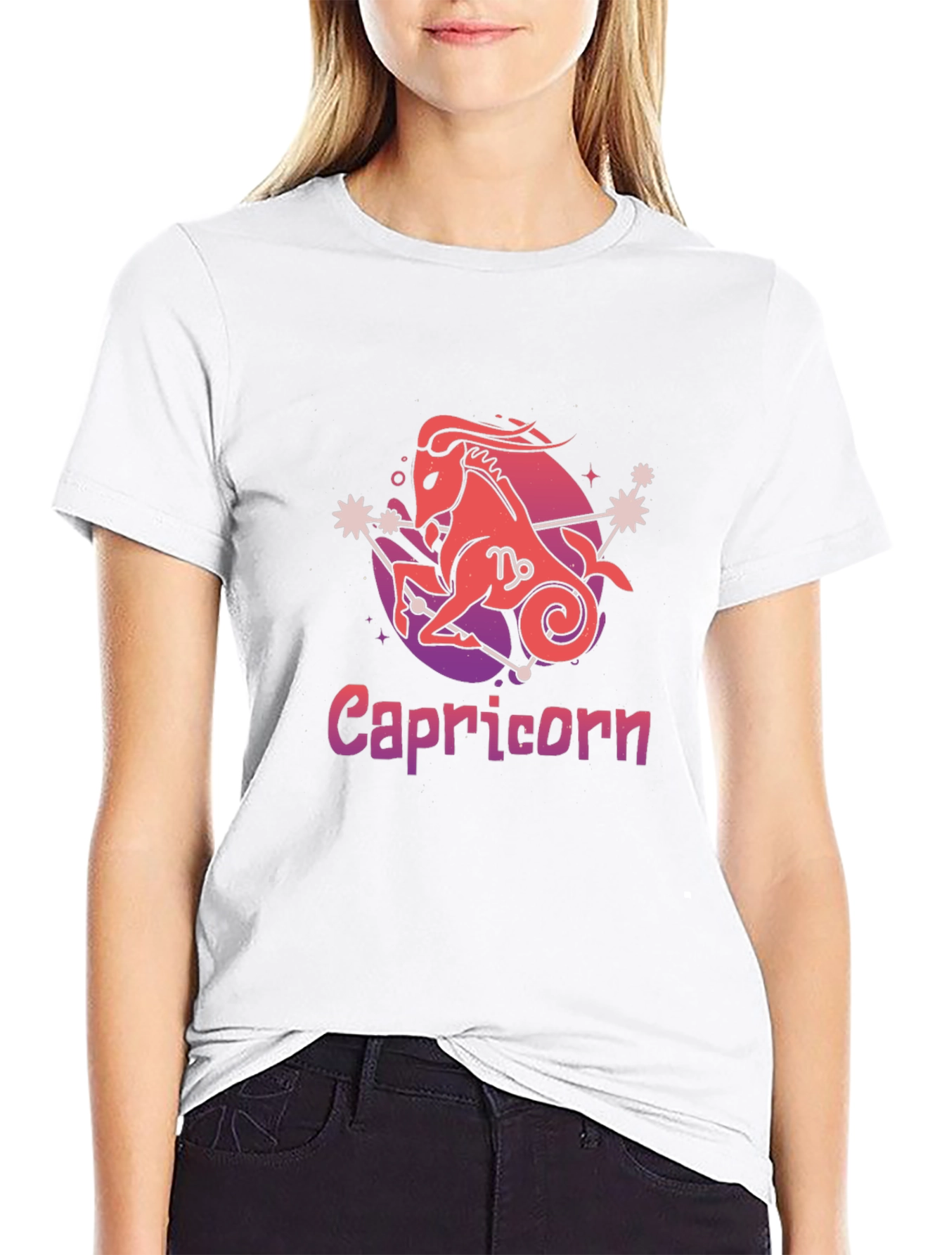 Black Capricorn Zodiac T-Shirt view 9