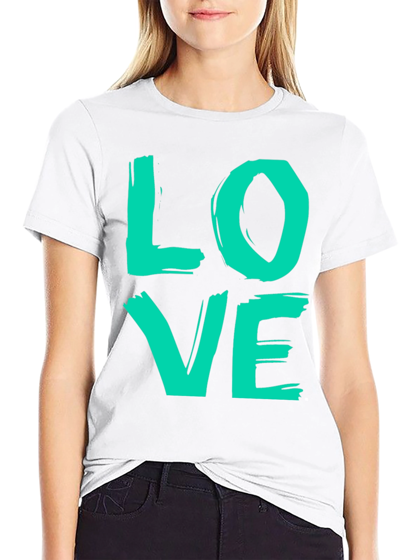 Black Love Graphic T-Shirt - Trendy Casual Tee view 9