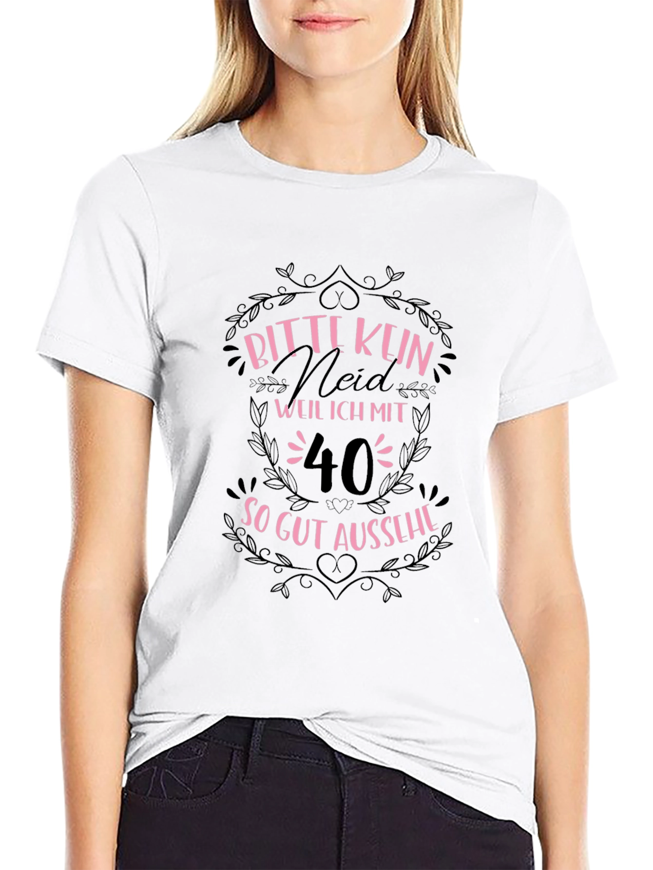Black Funny 40th Birthday T-Shirt - Bitte Kein Neid view 9