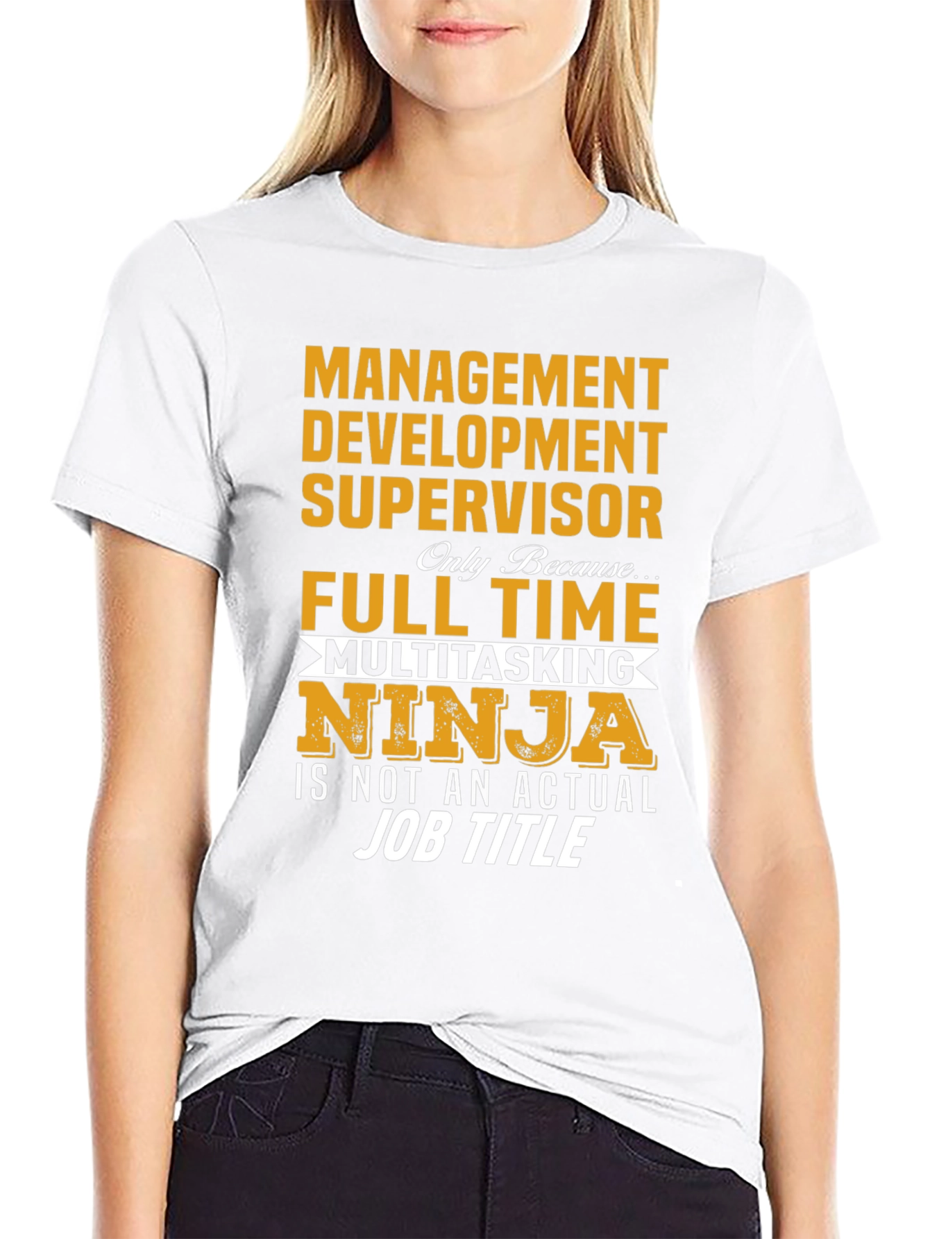 Black Funny Management Development Supervisor T-Shirt view 9