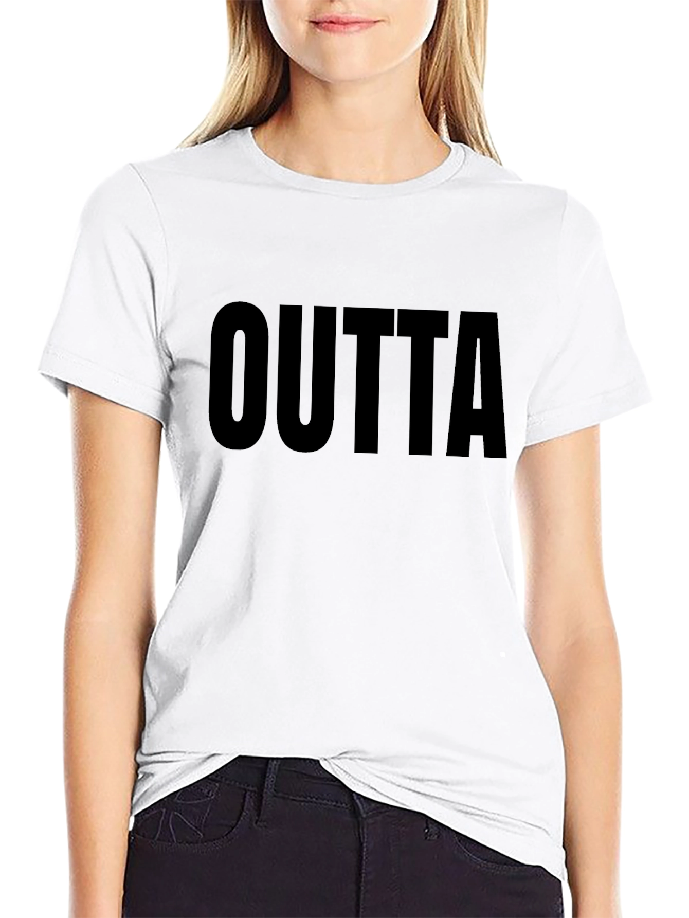 Black Outta T-Shirt - Bold Black Tee view 9