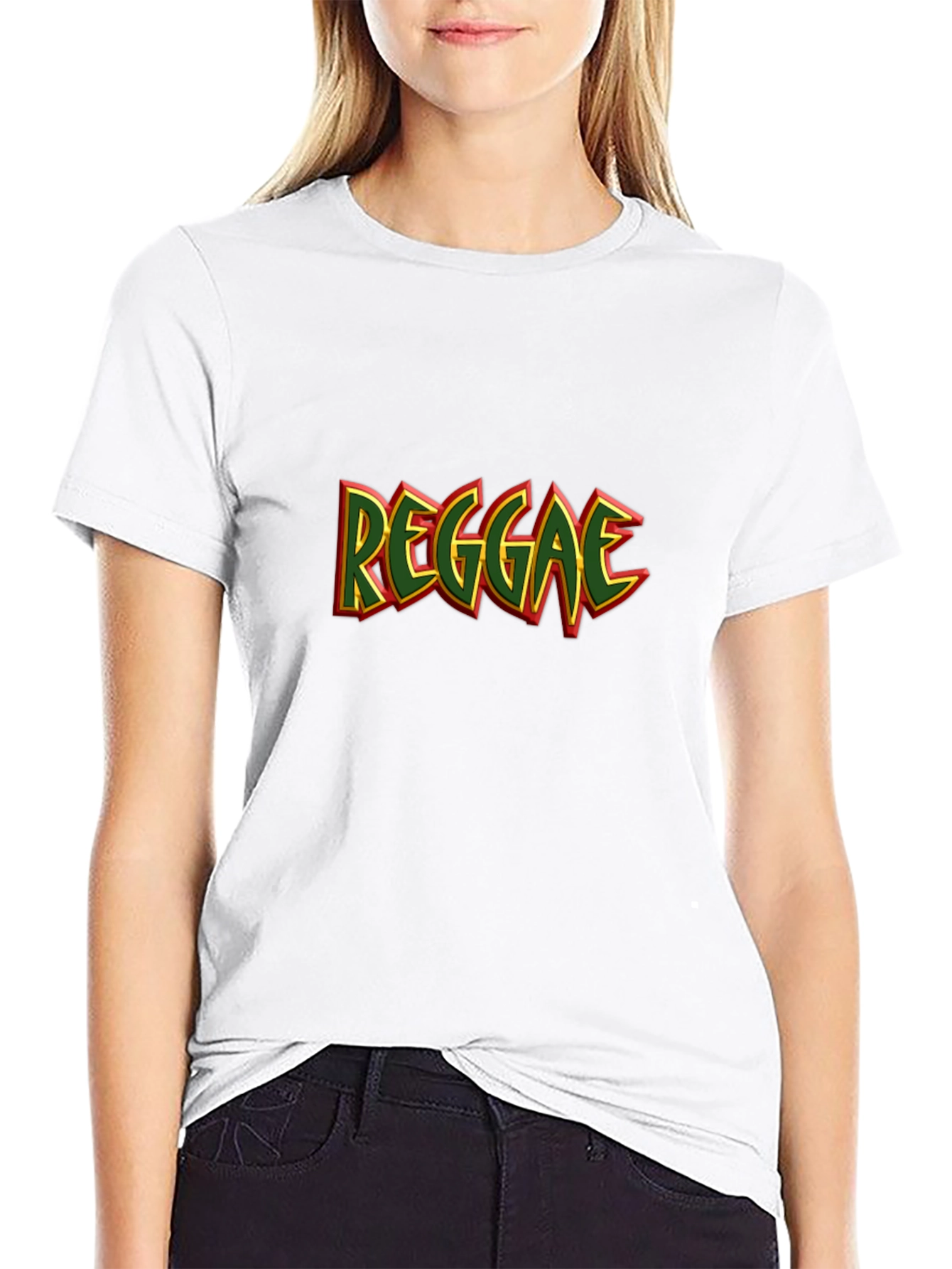 Black Reggae Style Graphic T-Shirt - Black view 9