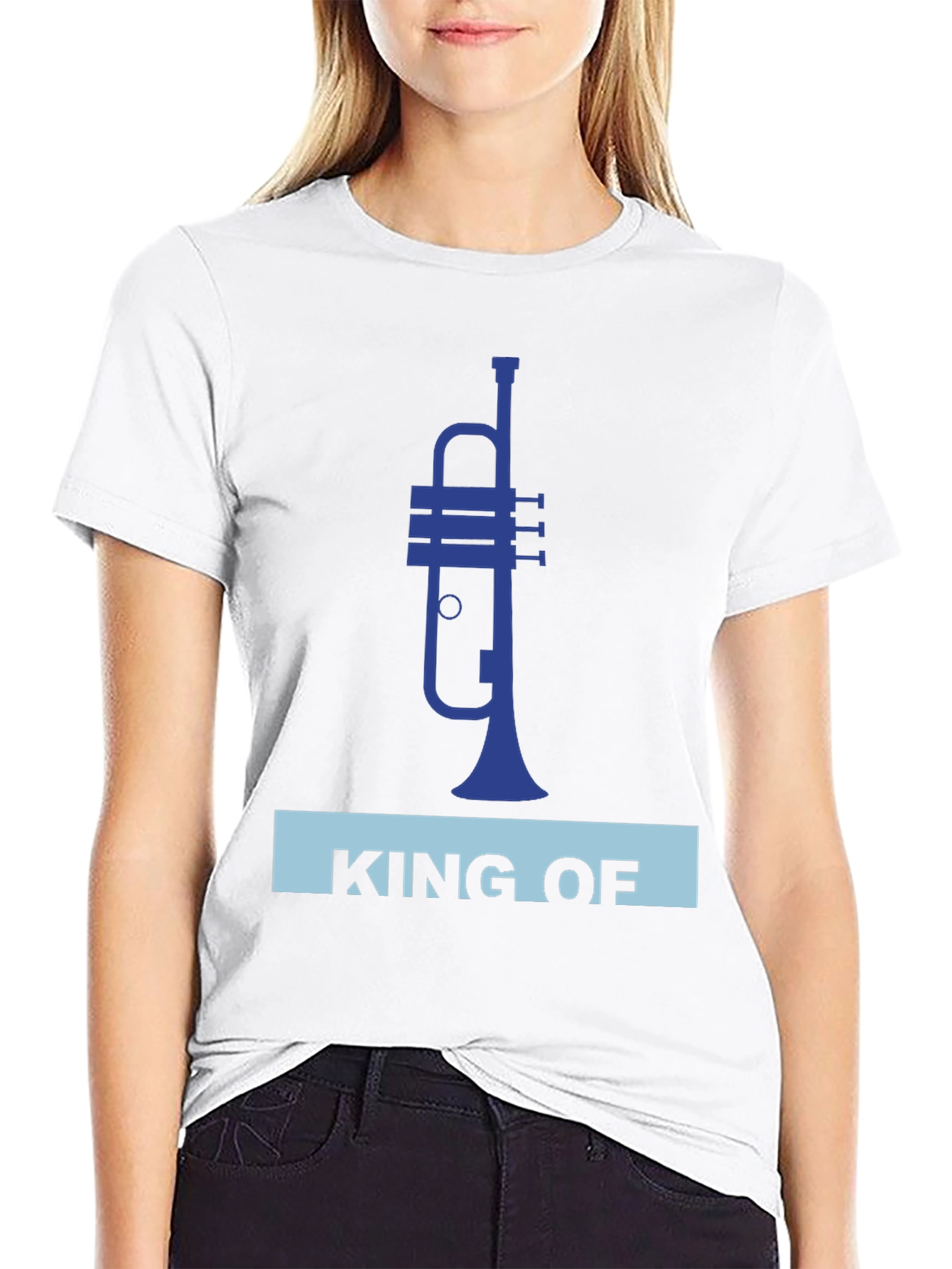 Black King of Trumpet T-Shirt - Musical Instrument Tee view 9