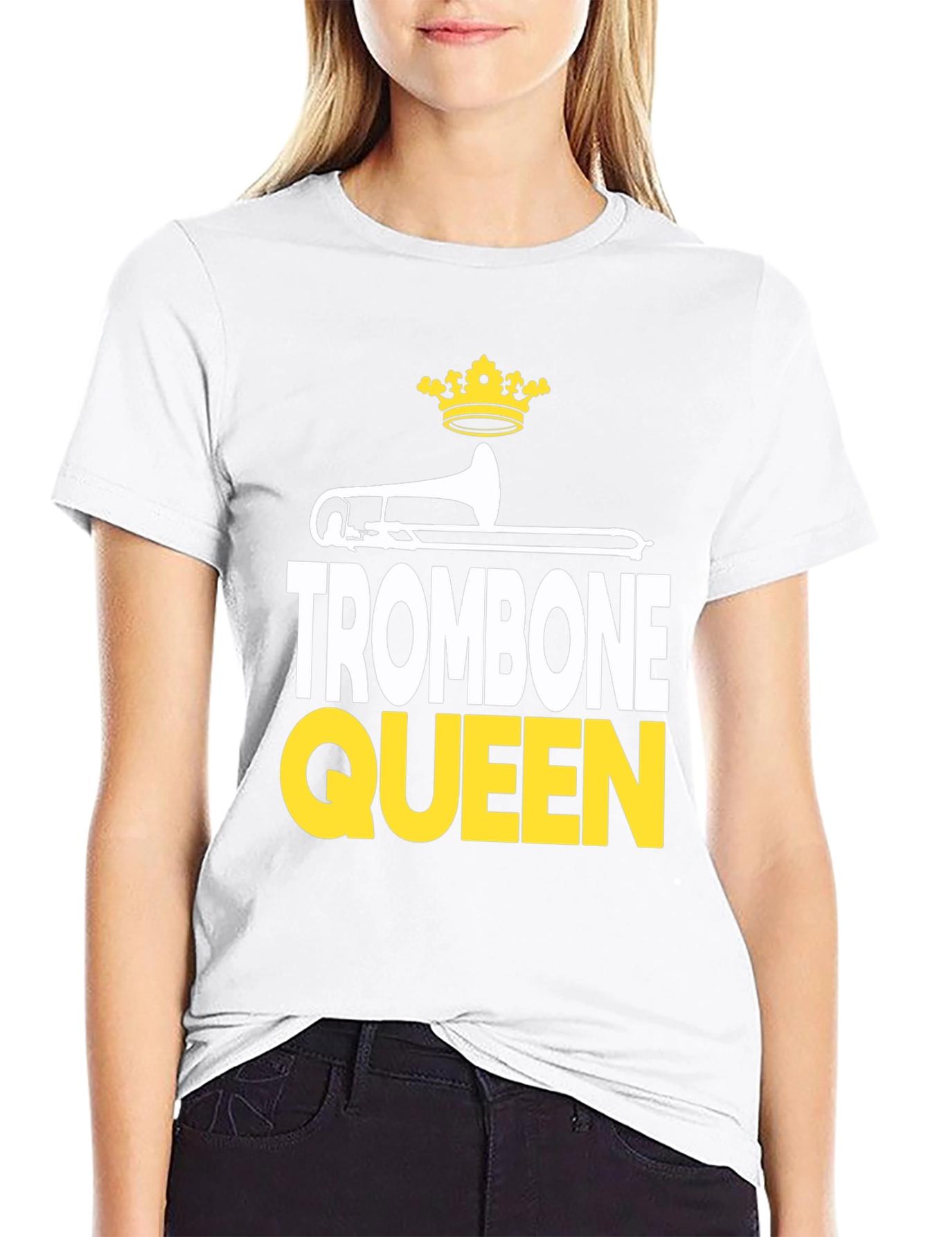 Black Trombone Queen Graphic Tee - Band Lover Apparel view 9