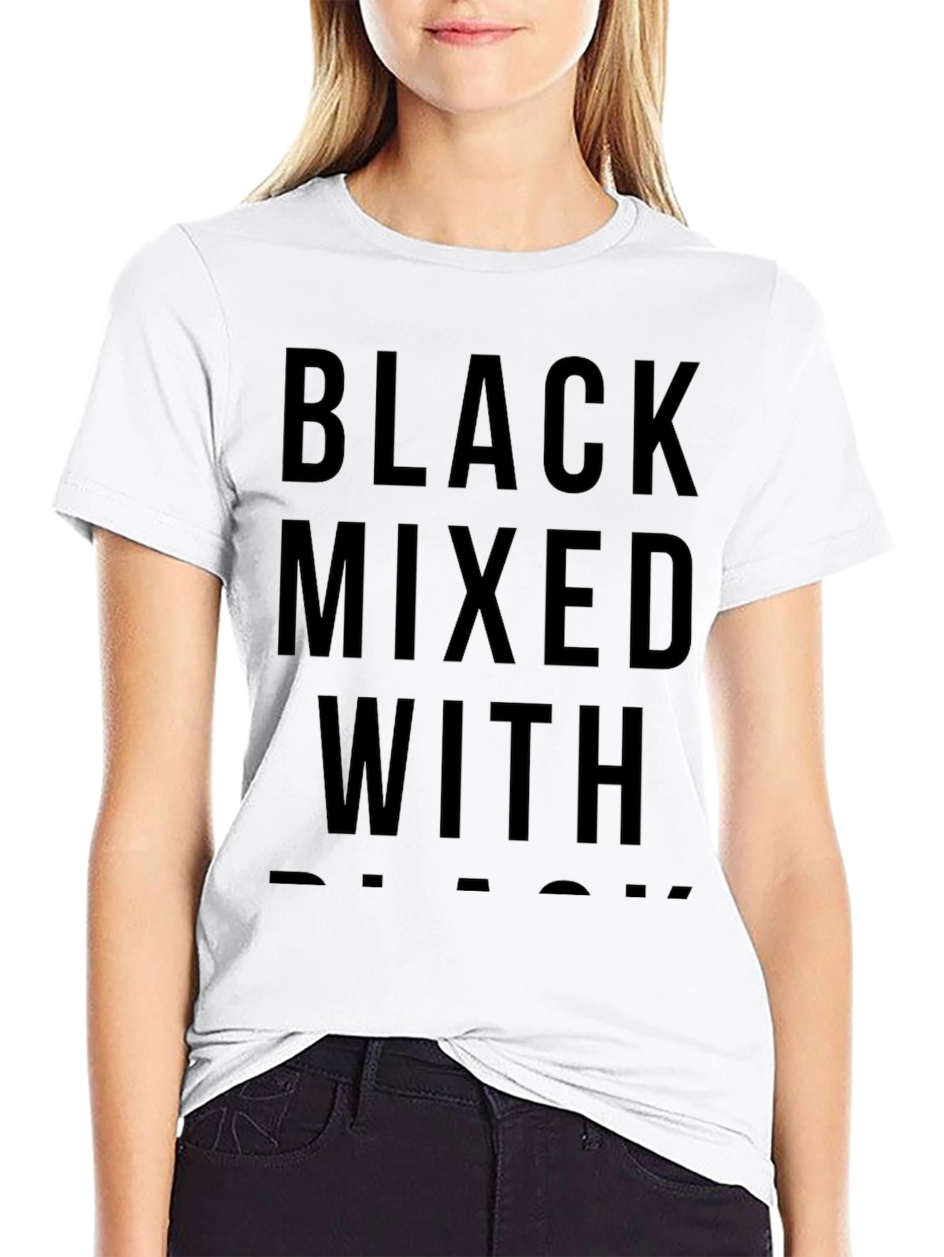 Black Black Mixed With T-Shirt view 9