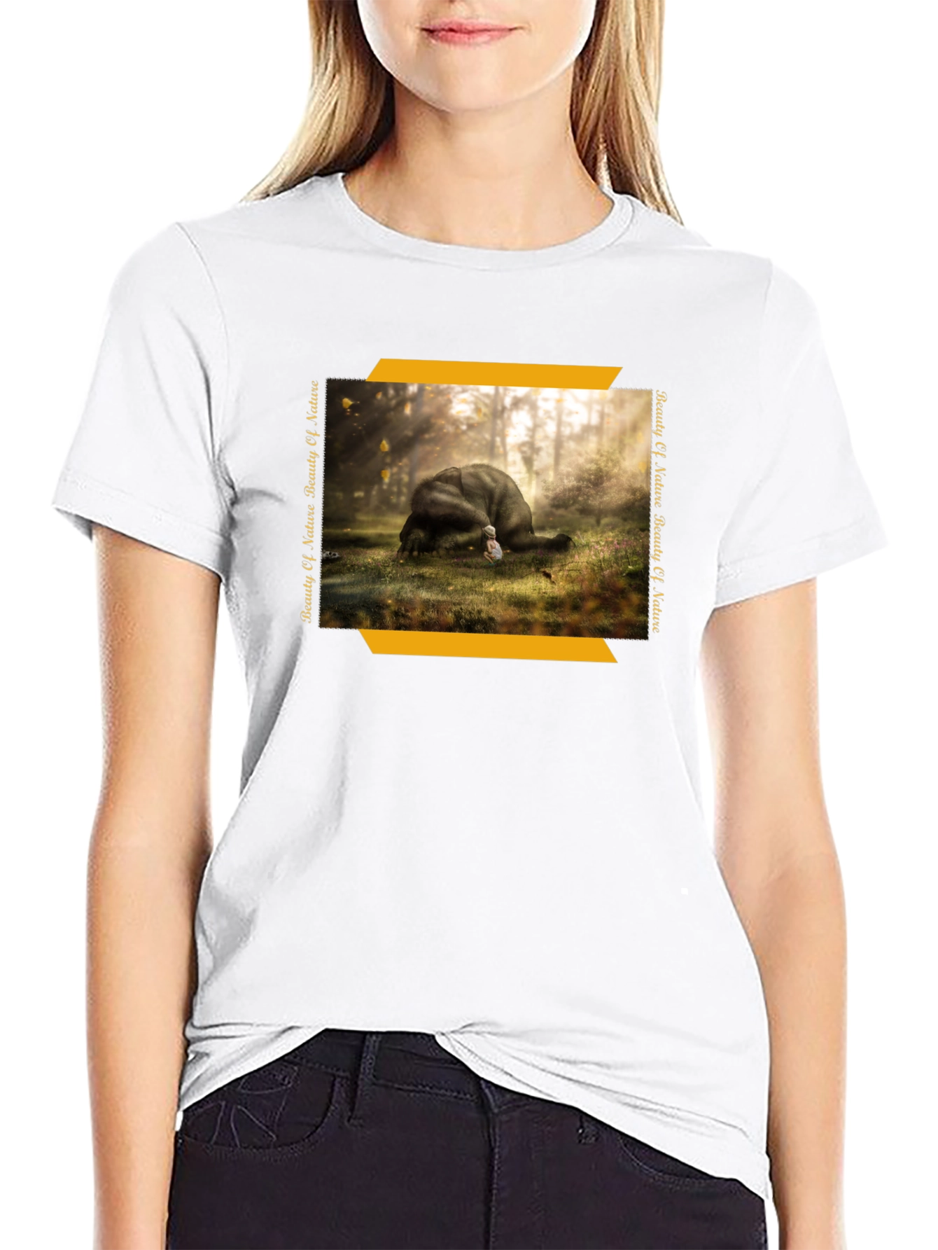 Black Nature's Beauty Graphic Tee - Soft Cotton Blend view 9