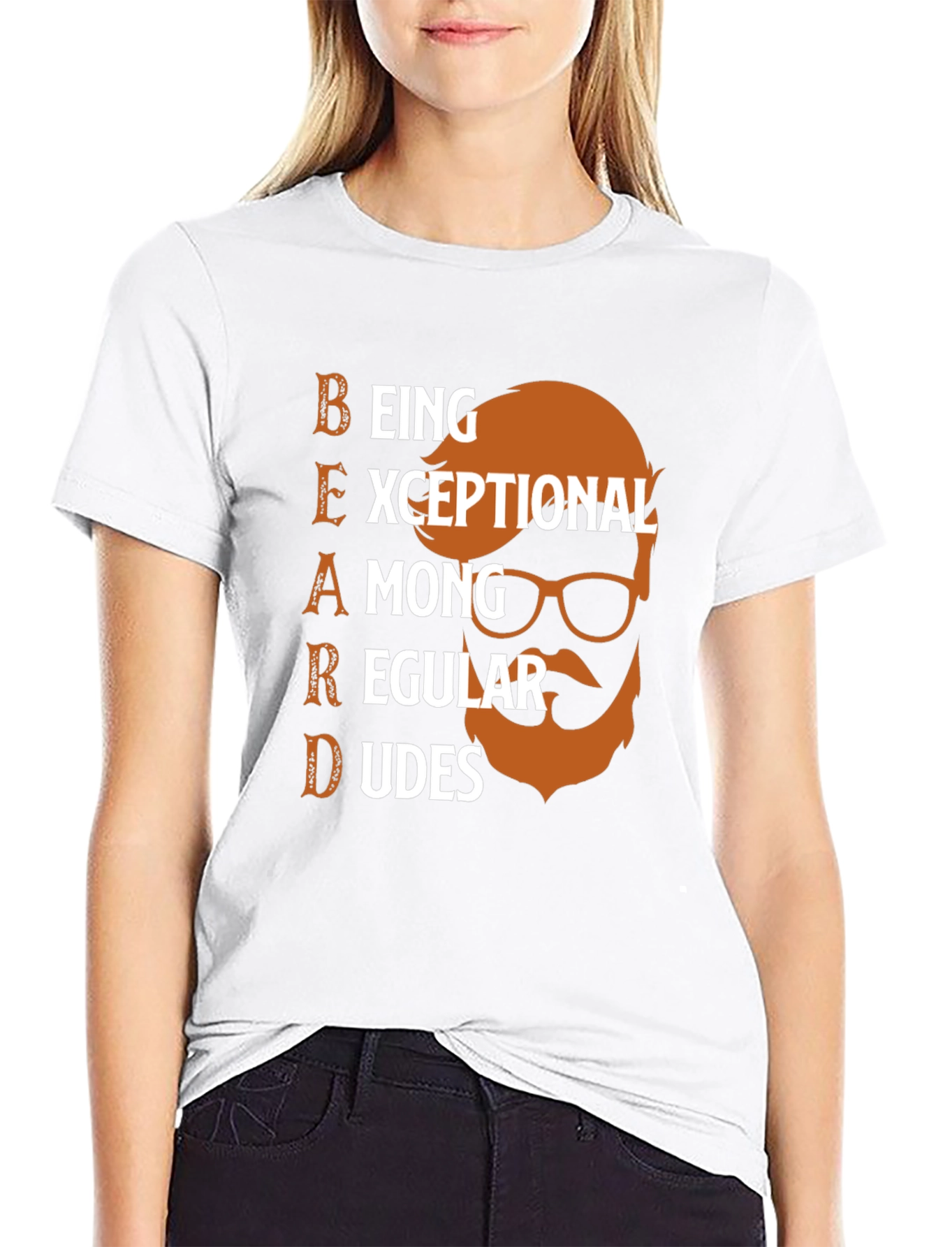 Black Beard Exceptional Among Regular Dudes Graphic T-Shirt view 9