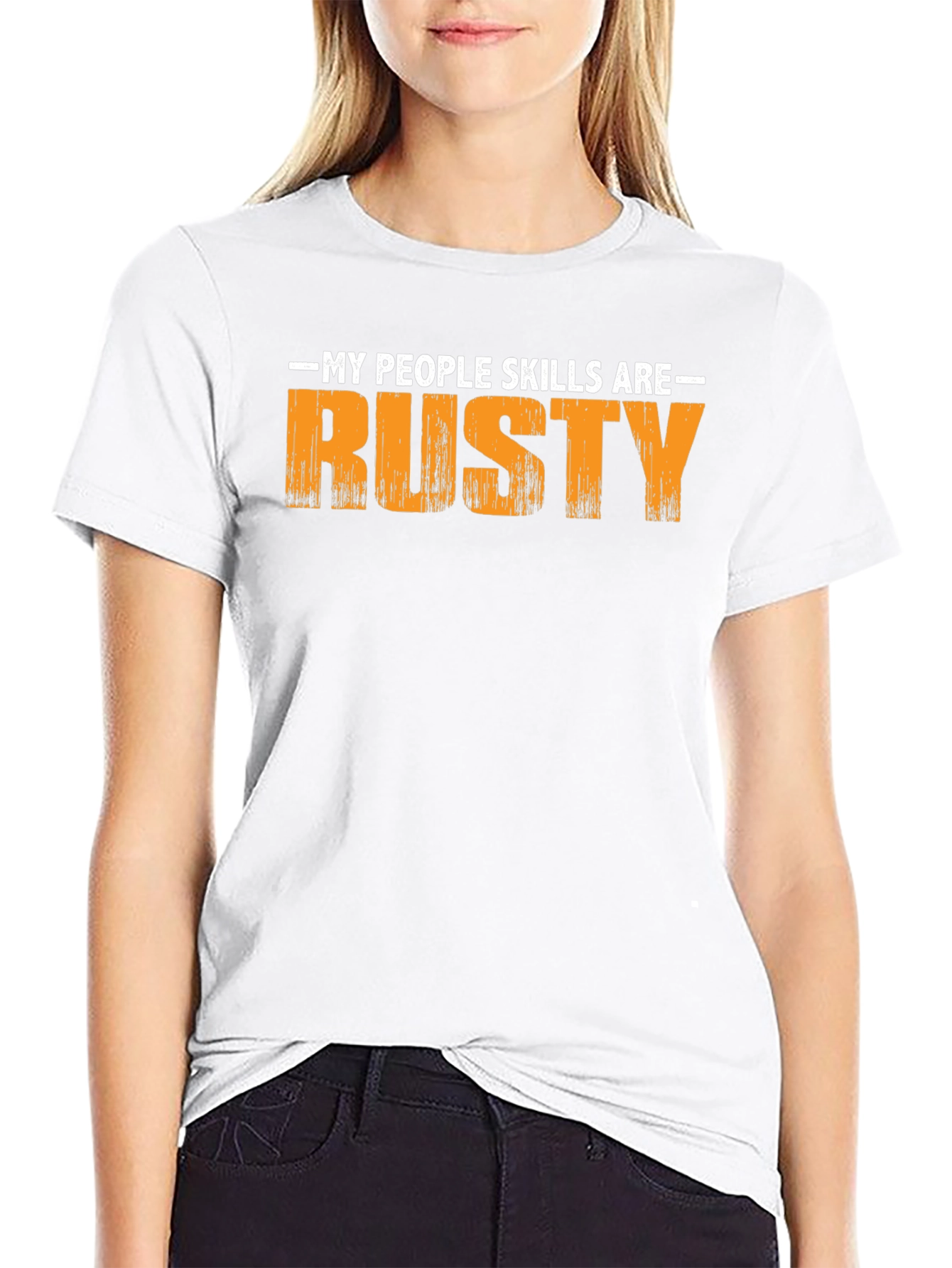 Black My People Skills Are Rusty Graphic T-Shirt view 9