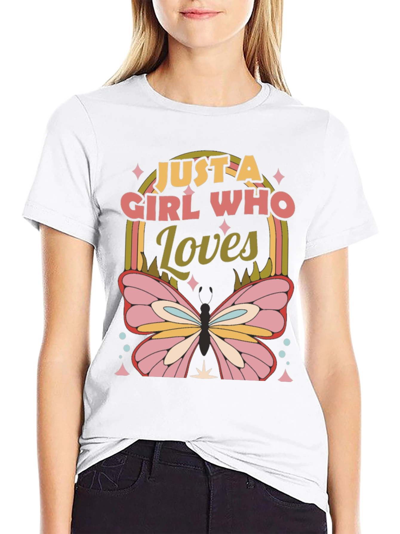 Black Girl Who Loves Butterflies T-Shirt view 9