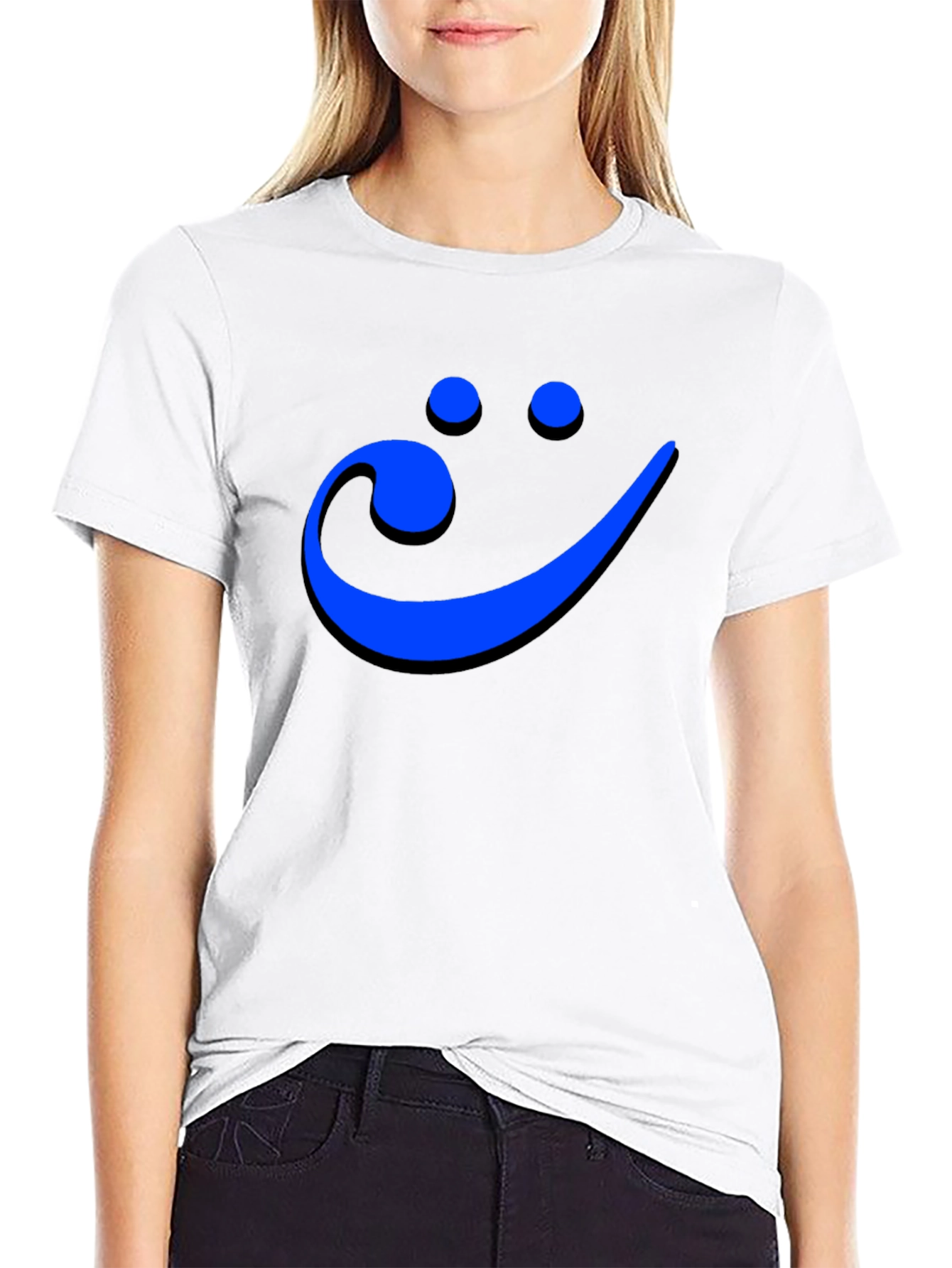 Black Smiley Face Musical Note Men's Graphic Tee view 9