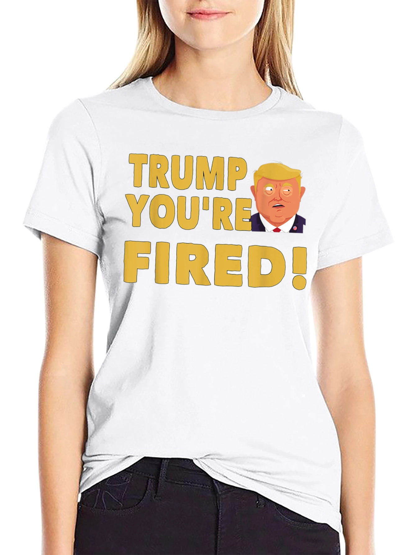 Black Trump You're Fired! Graphic T-Shirt view 9