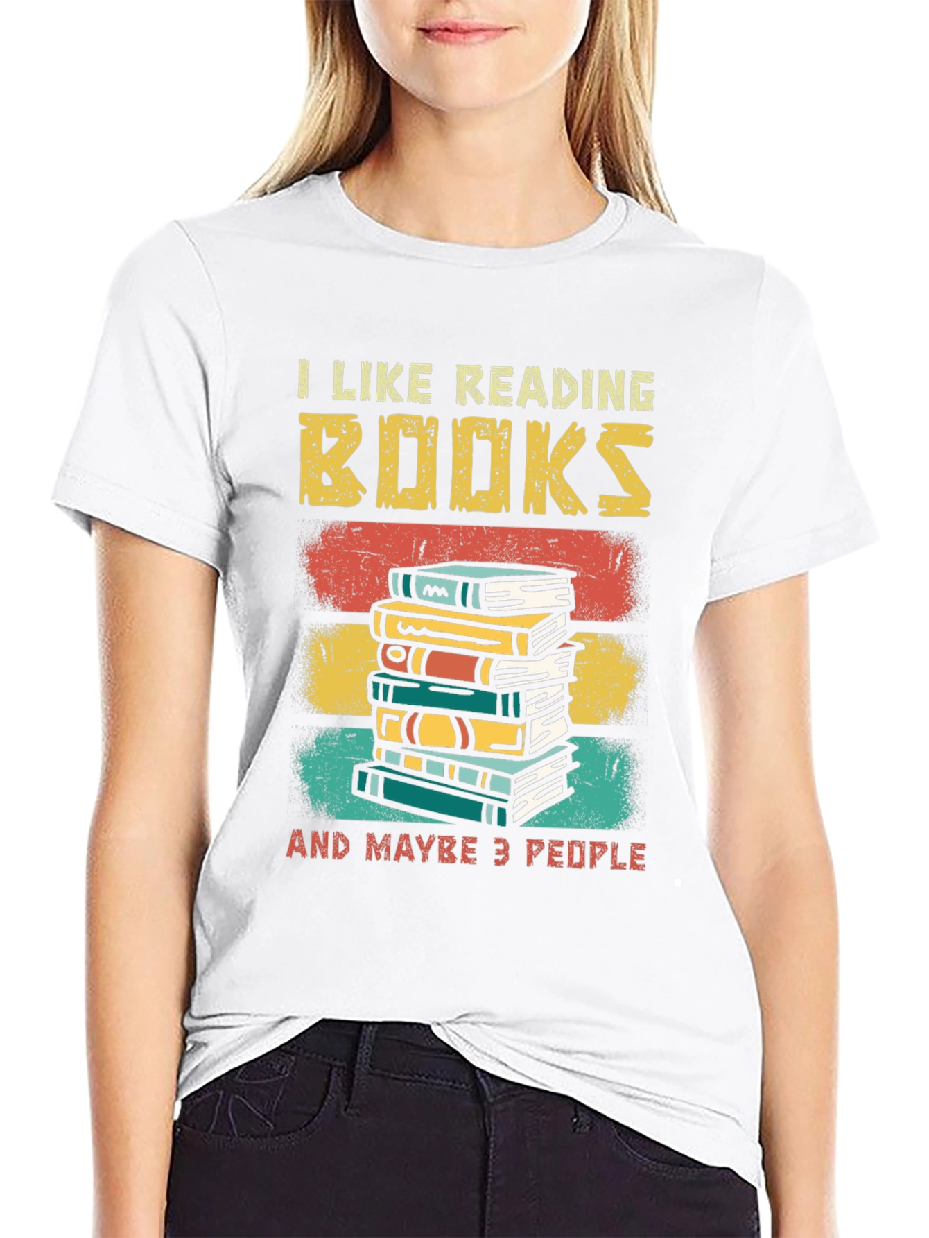 Black I Like Reading Books T-Shirt view 9