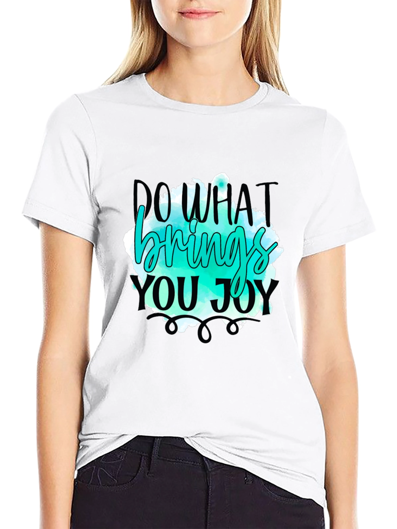 Black Do What Brings You Joy Black Graphic T-Shirt view 9