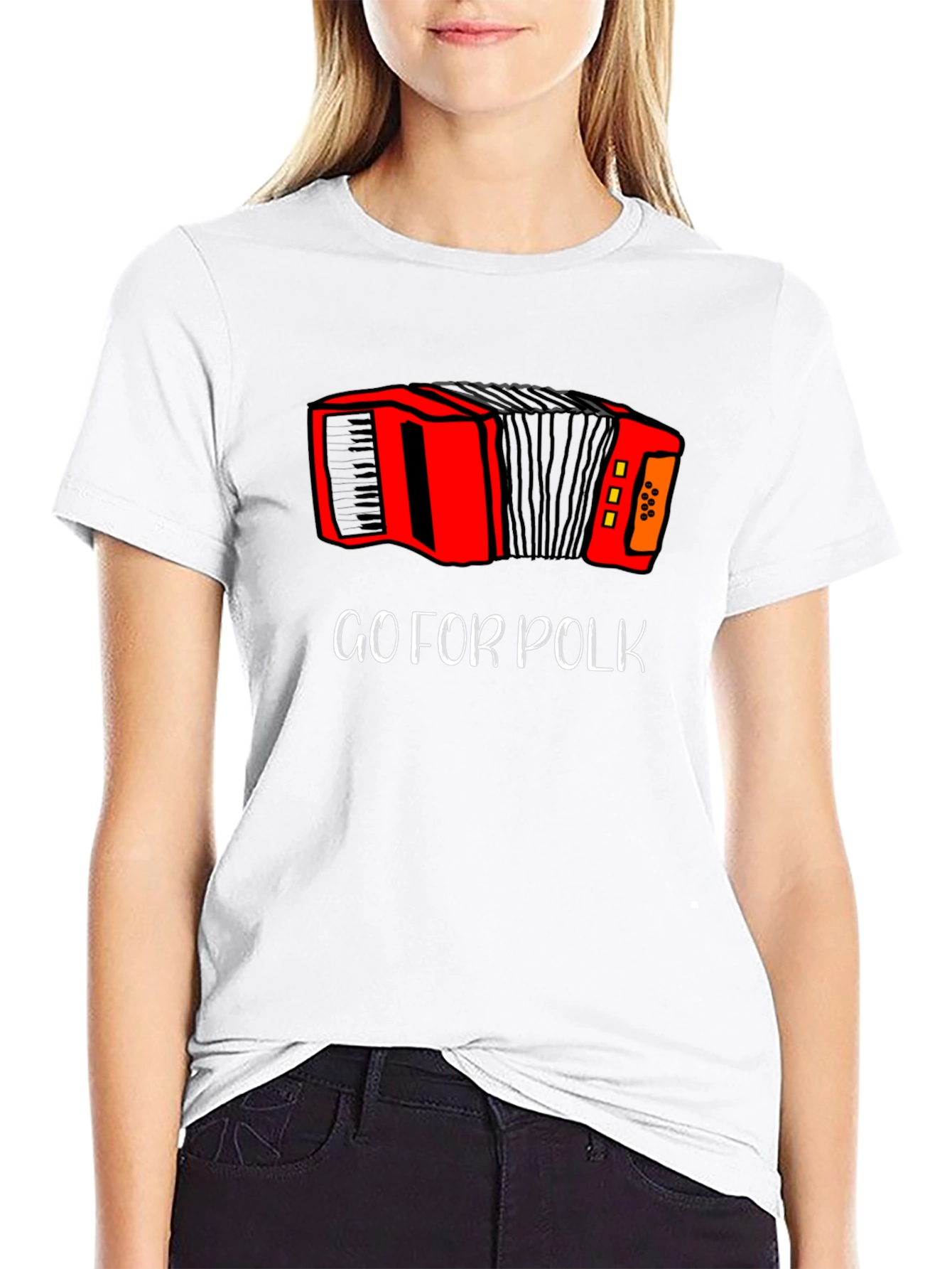 Black Go For Polk Accordion Graphic Tee view 9