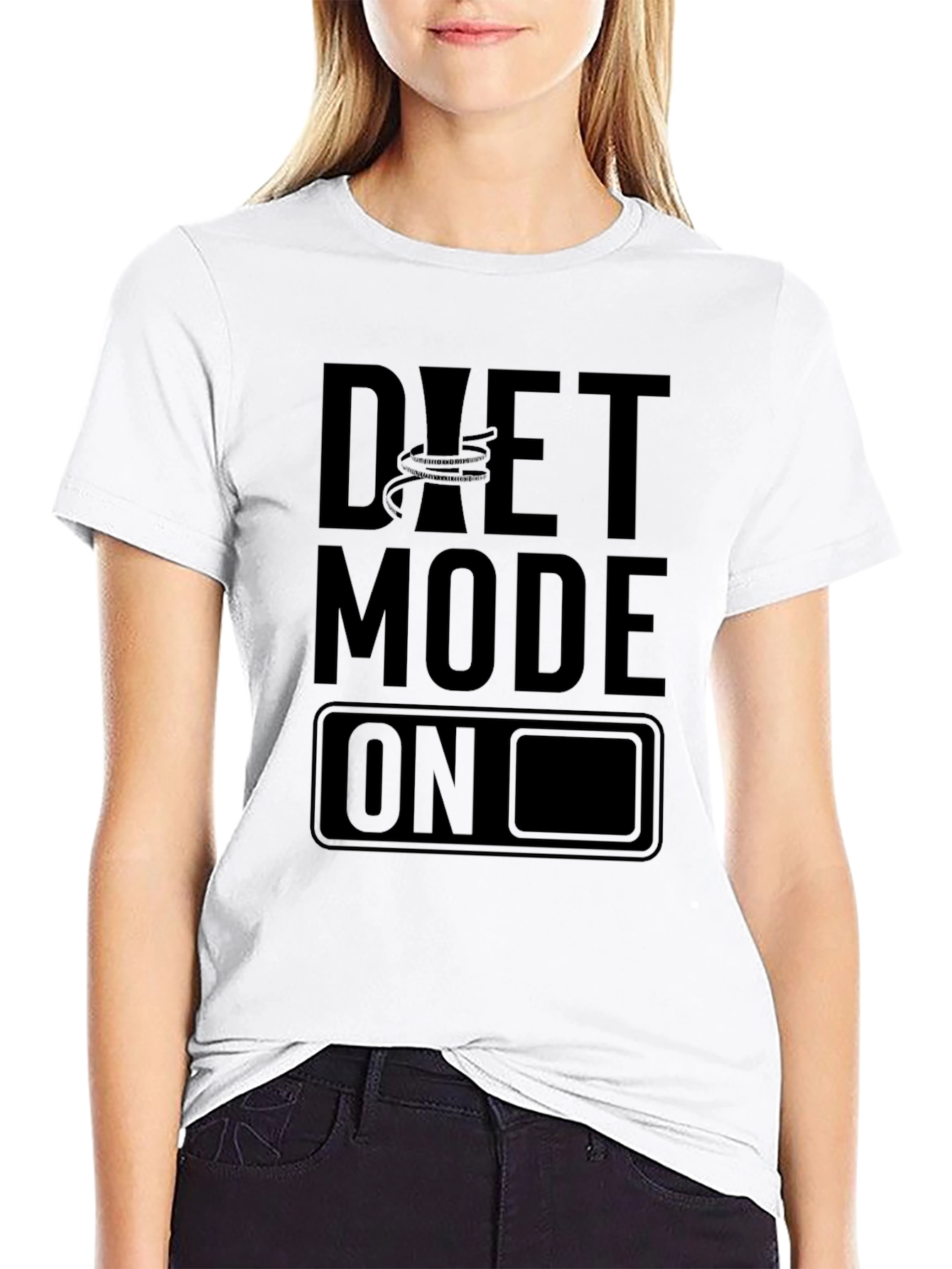 Black Diet Mode On T-Shirt view 9