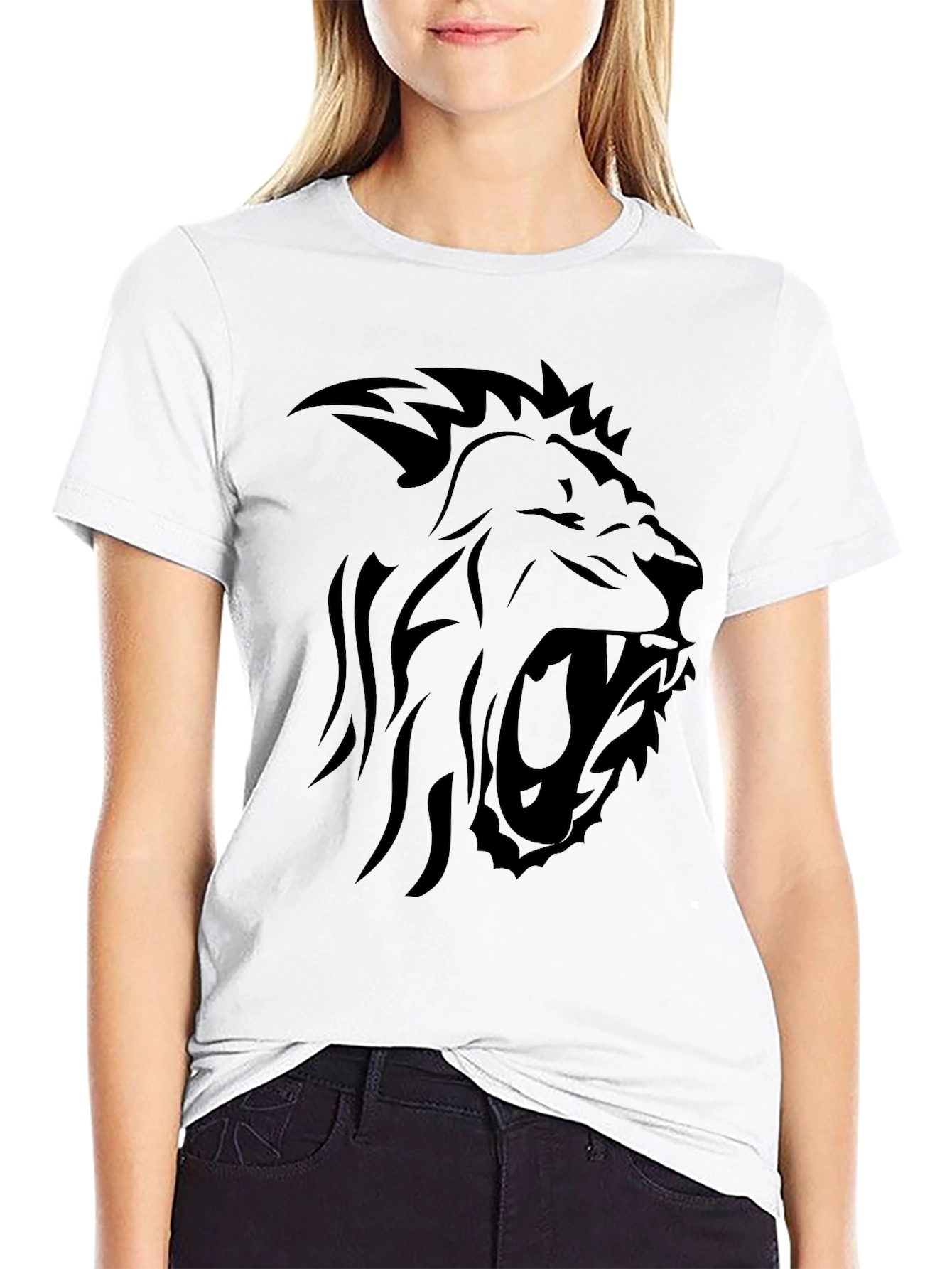Black Lion Graphic Black T-Shirt - Bold Streetwear Style view 9