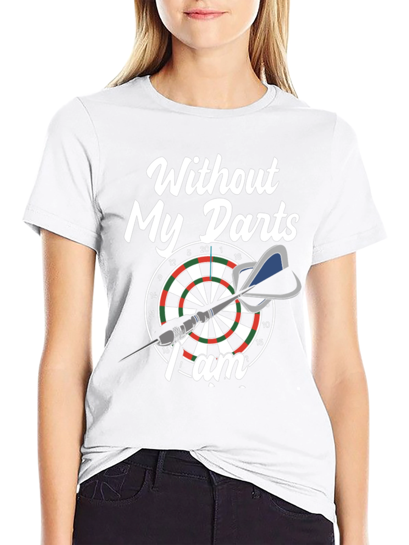 Black Dart Lover T-Shirt - Without My Darts I Am... view 9