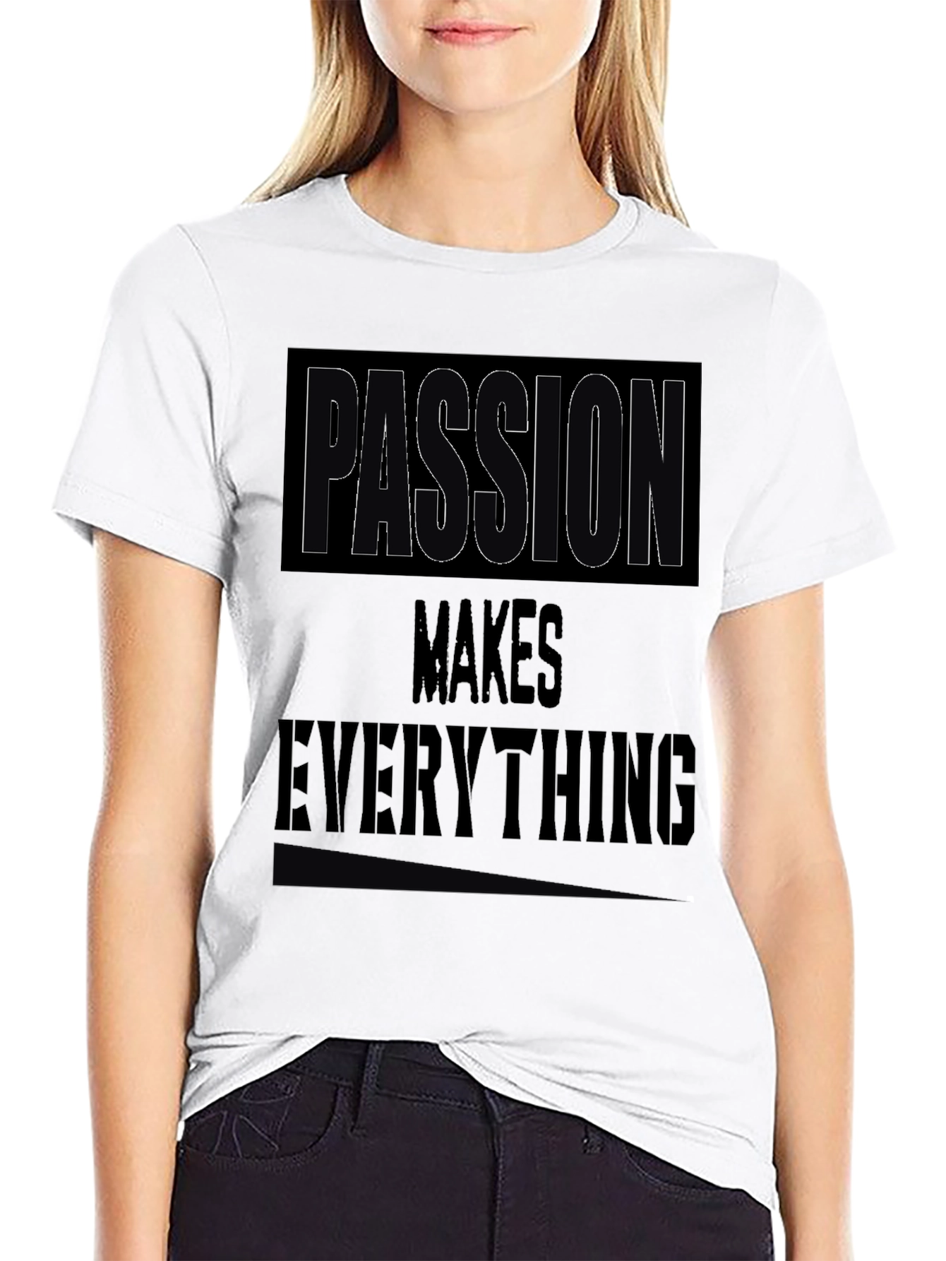Black Passion Makes Everything Black Graphic Tee view 9