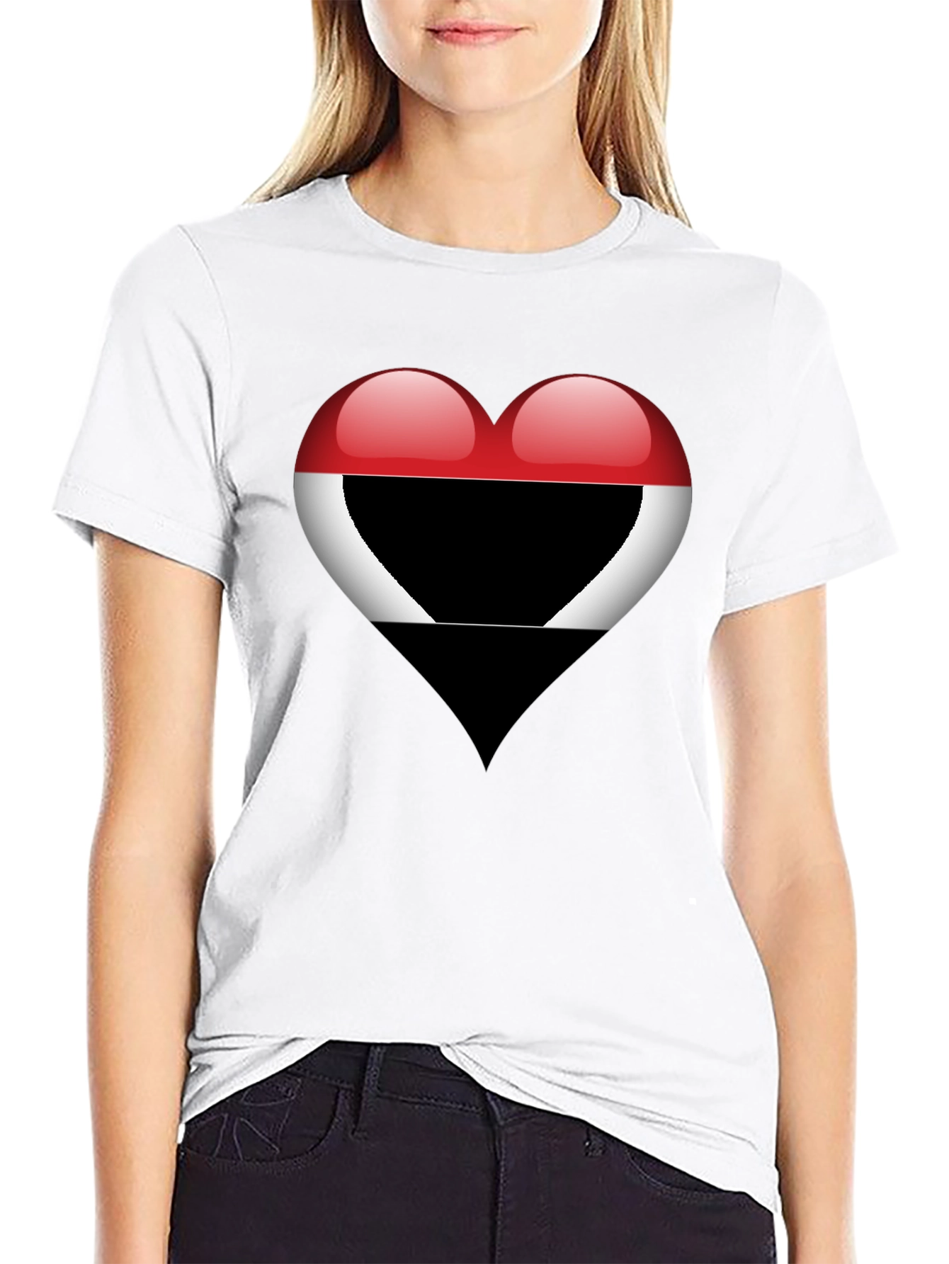 Heart Yemen Flag T-Shirt - Stylish Graphic Tee - 9