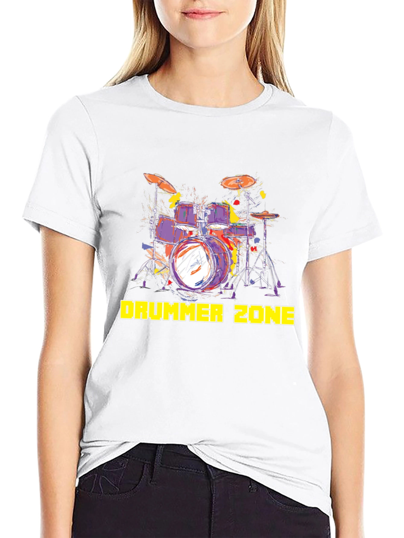 Black Drummer Zone Black Tee Shirt view 9