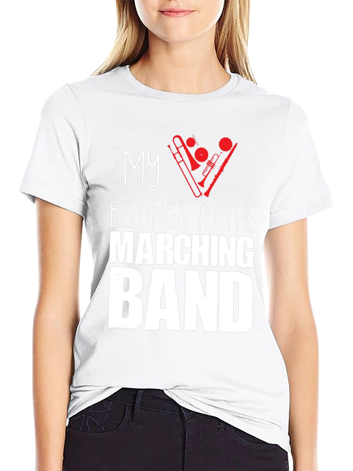 Black Marching Band T-Shirt - Black Music Lover Tee view 9