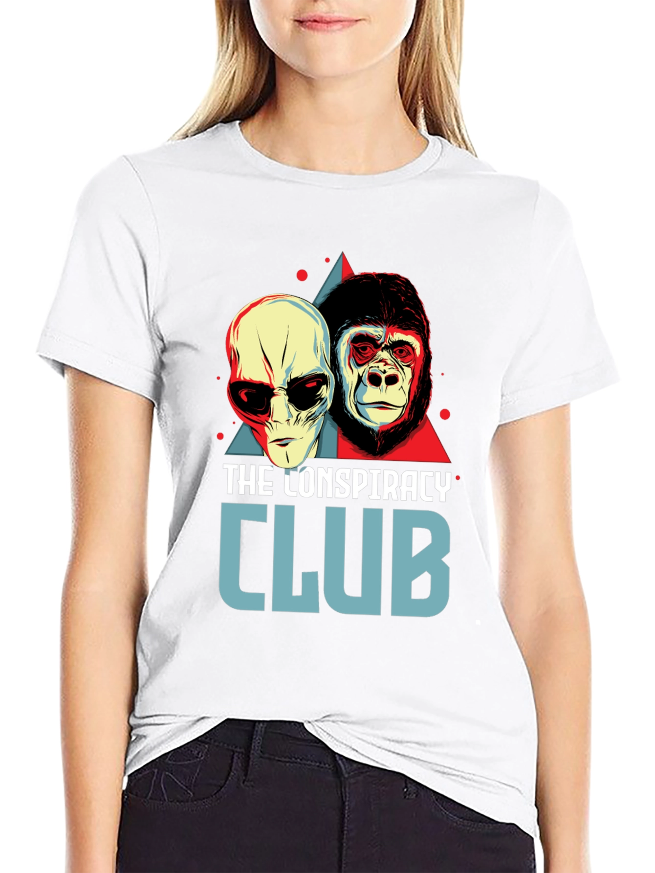 Black Conspiracy Club Graphic T-Shirt view 9