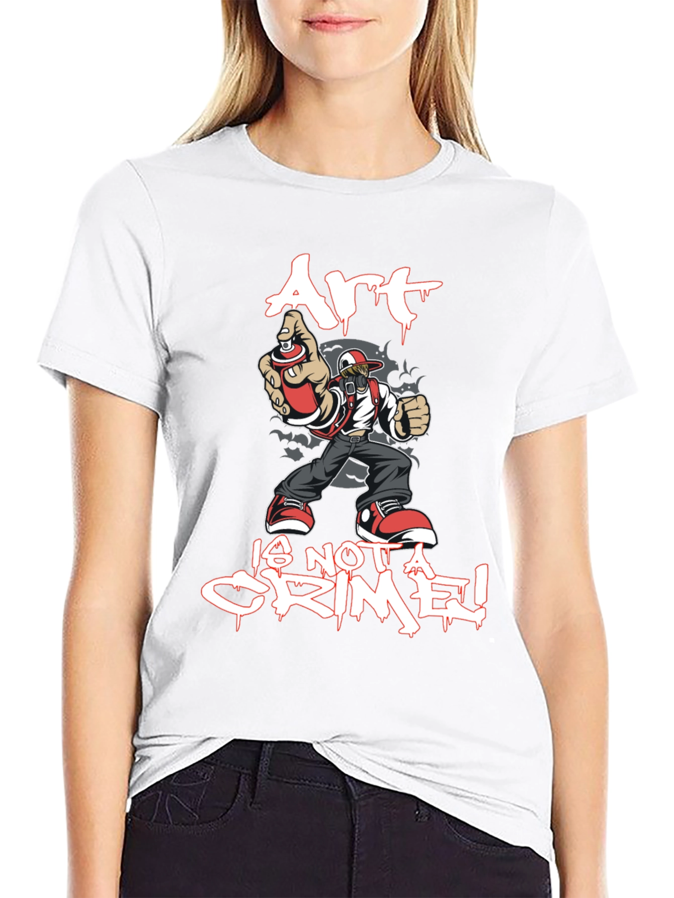 Black Art is Not a Crime Graphic T-Shirt view 9