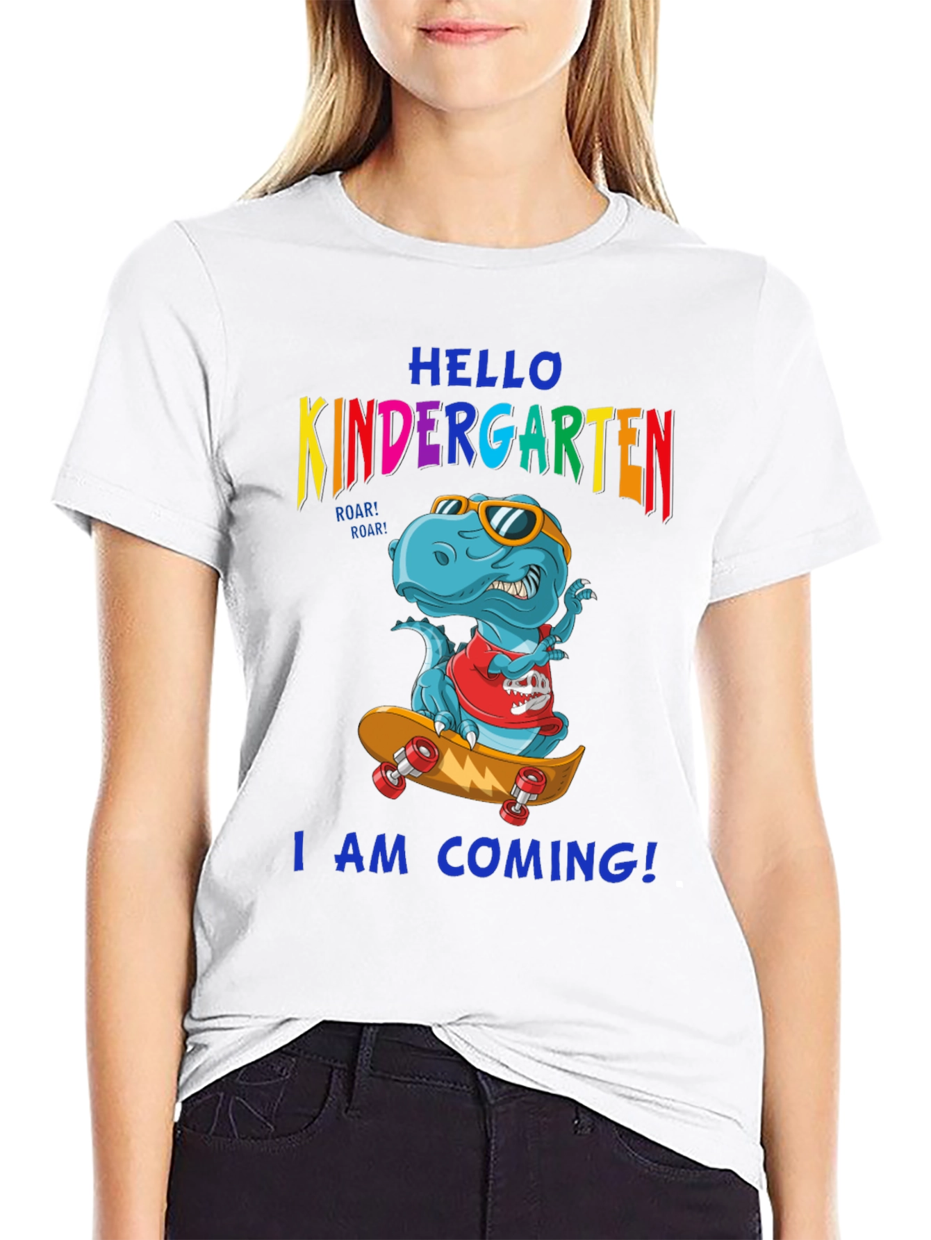 Black Kindergarten Dinosaur T-Shirt view 9