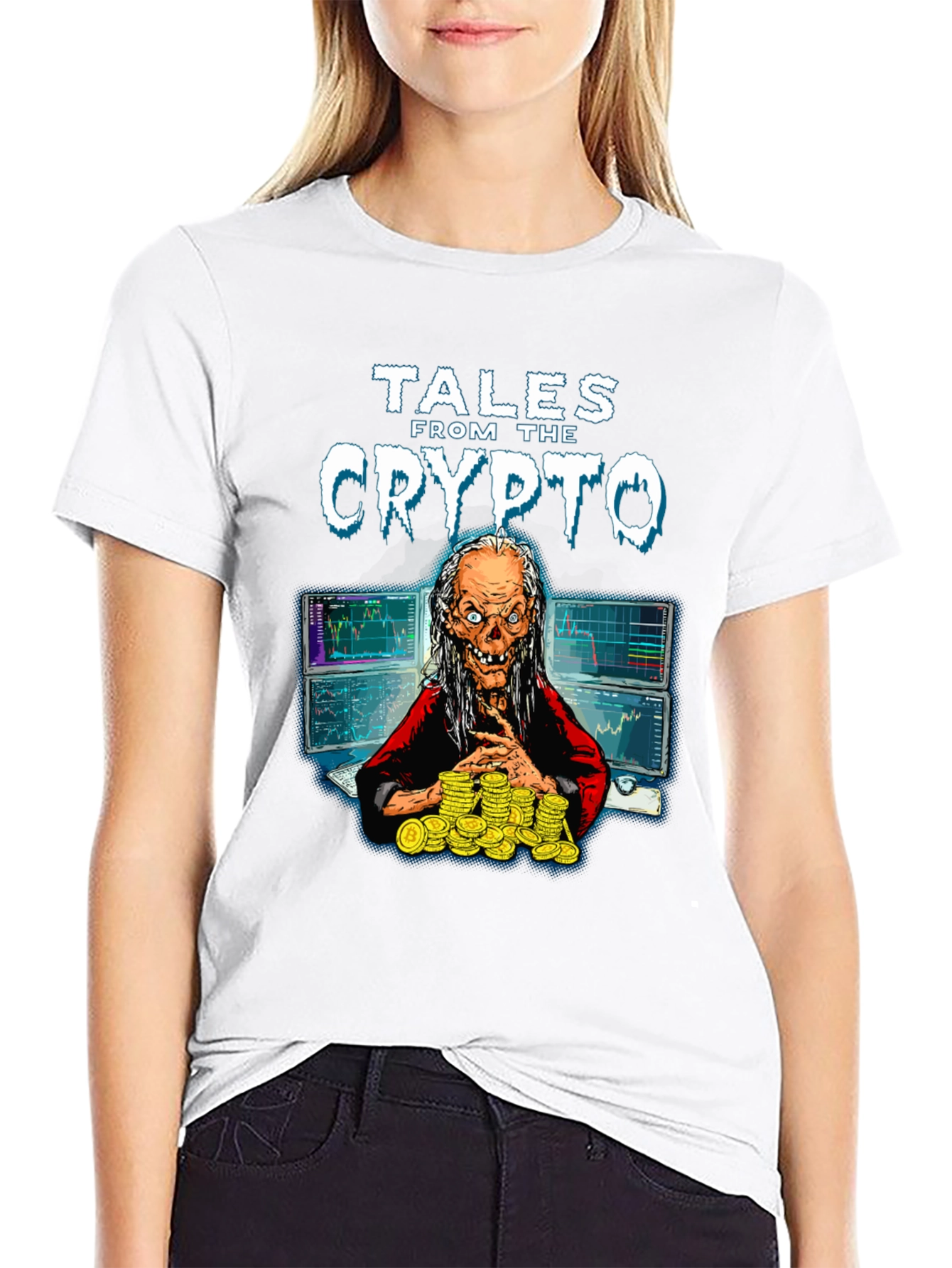 Black Tales From The Crypto Graphic T-Shirt view 9