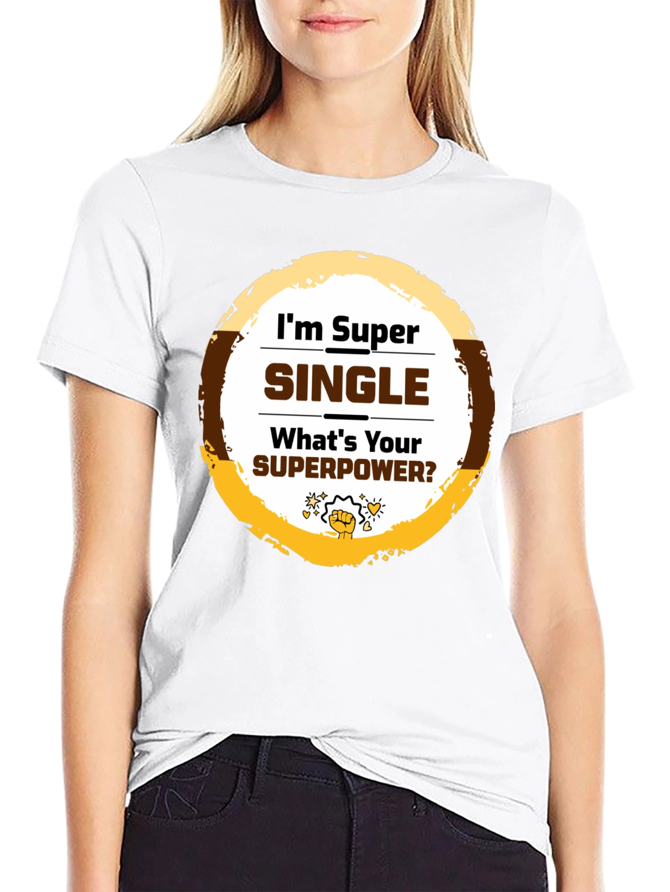 Black Super Single T-Shirt - Novelty Graphic Tee view 9