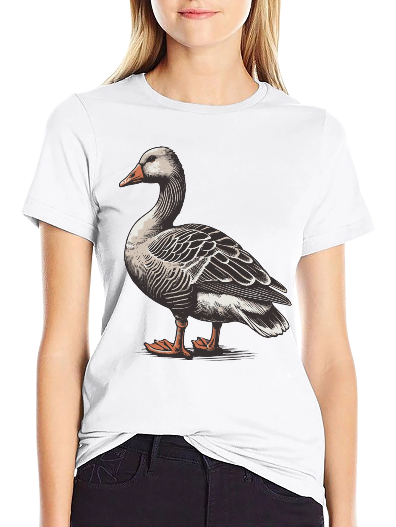 Black Goose Graphic T-Shirt - Black Casual Tee view 9