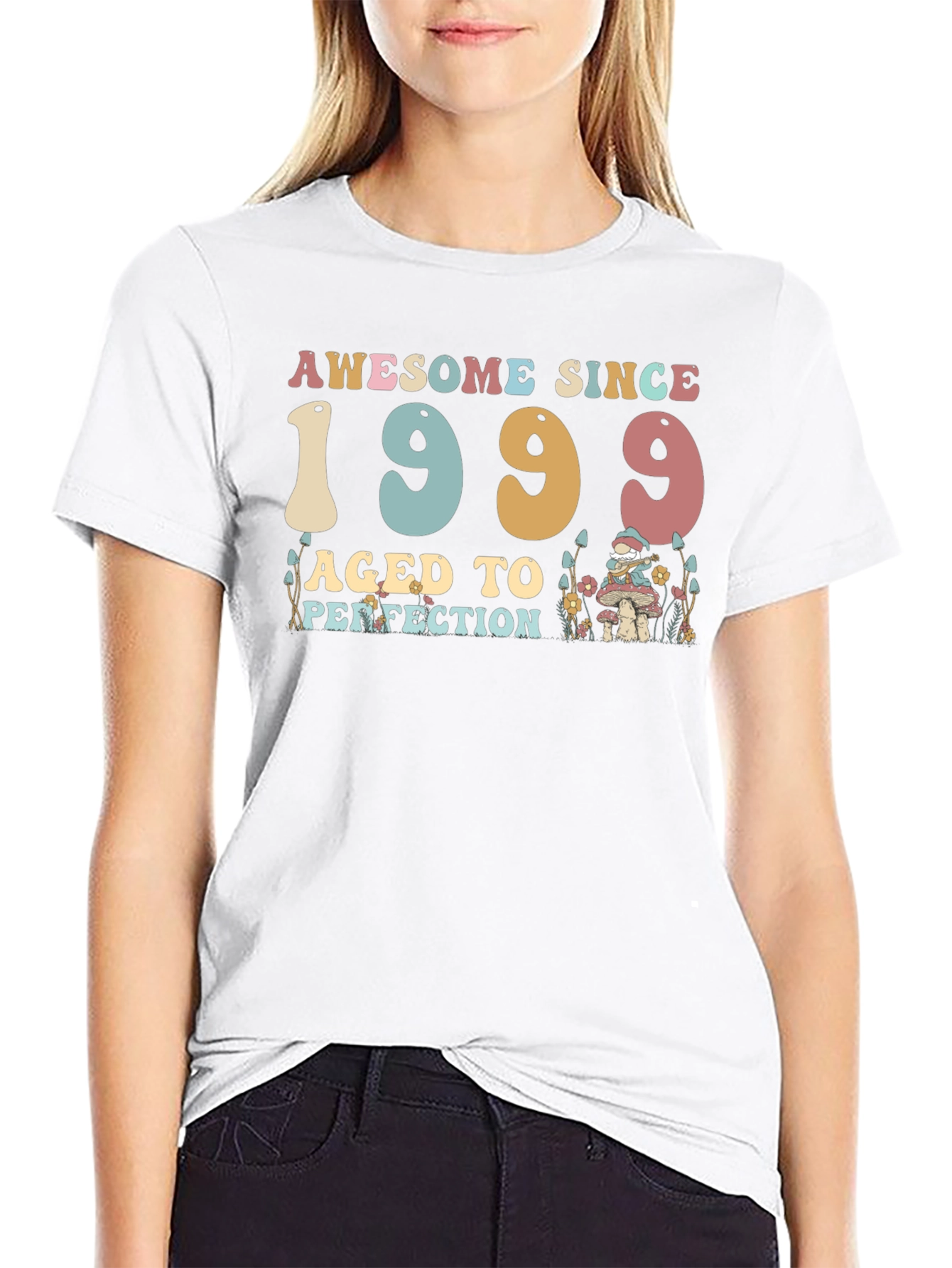 Black Awesome Since 1999 Aged to Perfection T-Shirt view 9