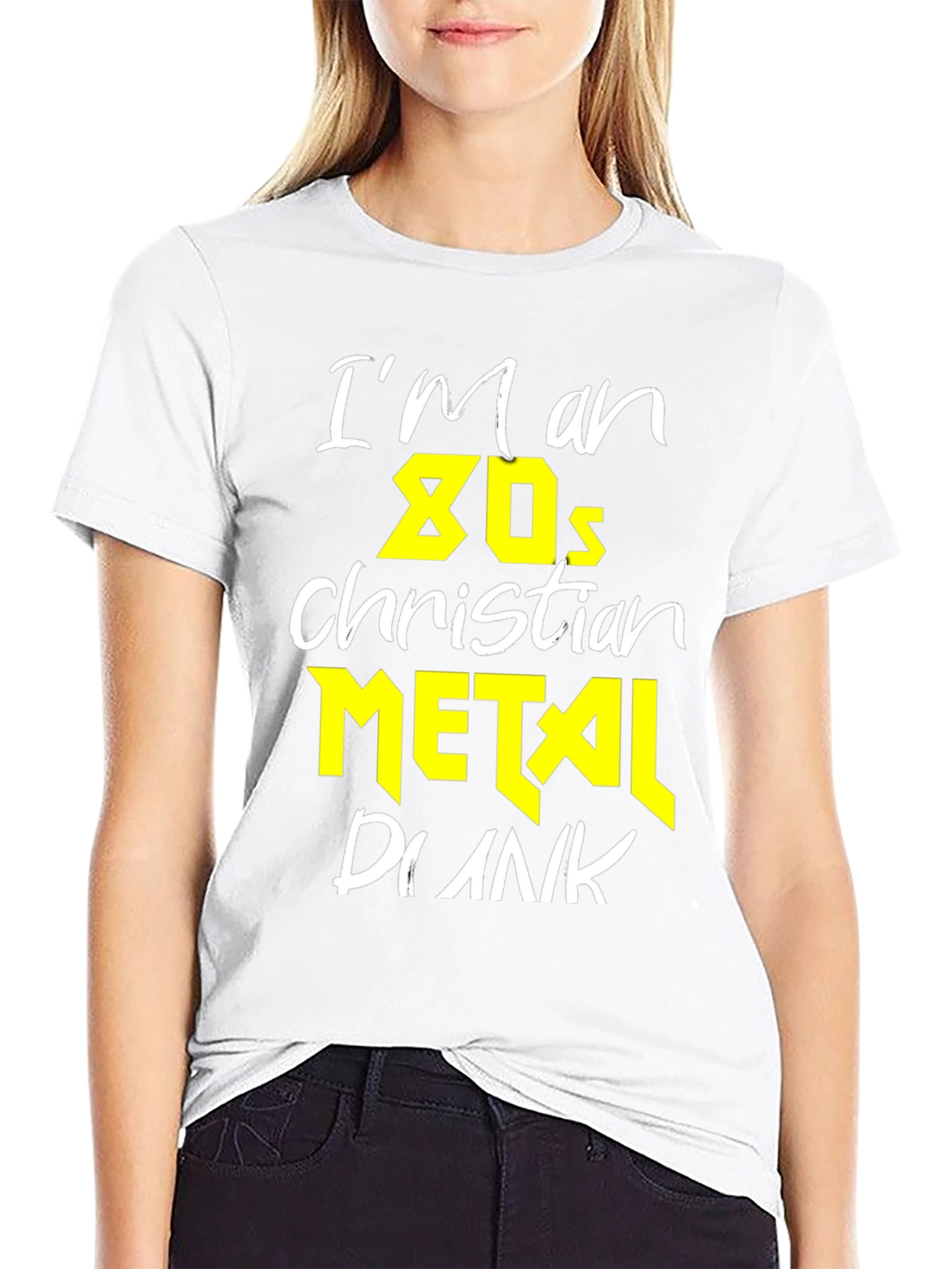 Black I'm an 80s Christian Metal Punk T-Shirt view 9