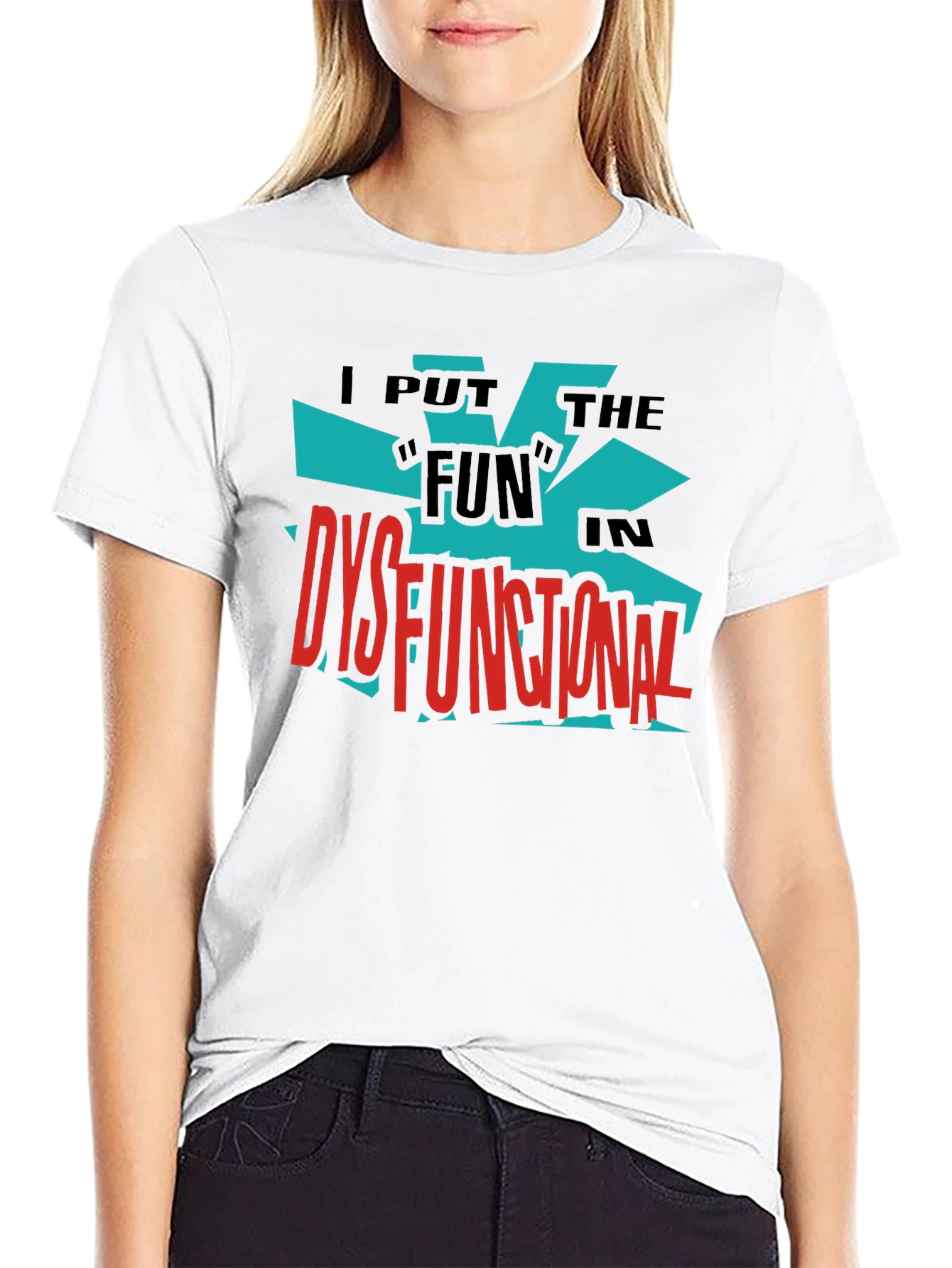 Black Dysfunctional Fun Graphic Tee - Bold Black Shirt view 9