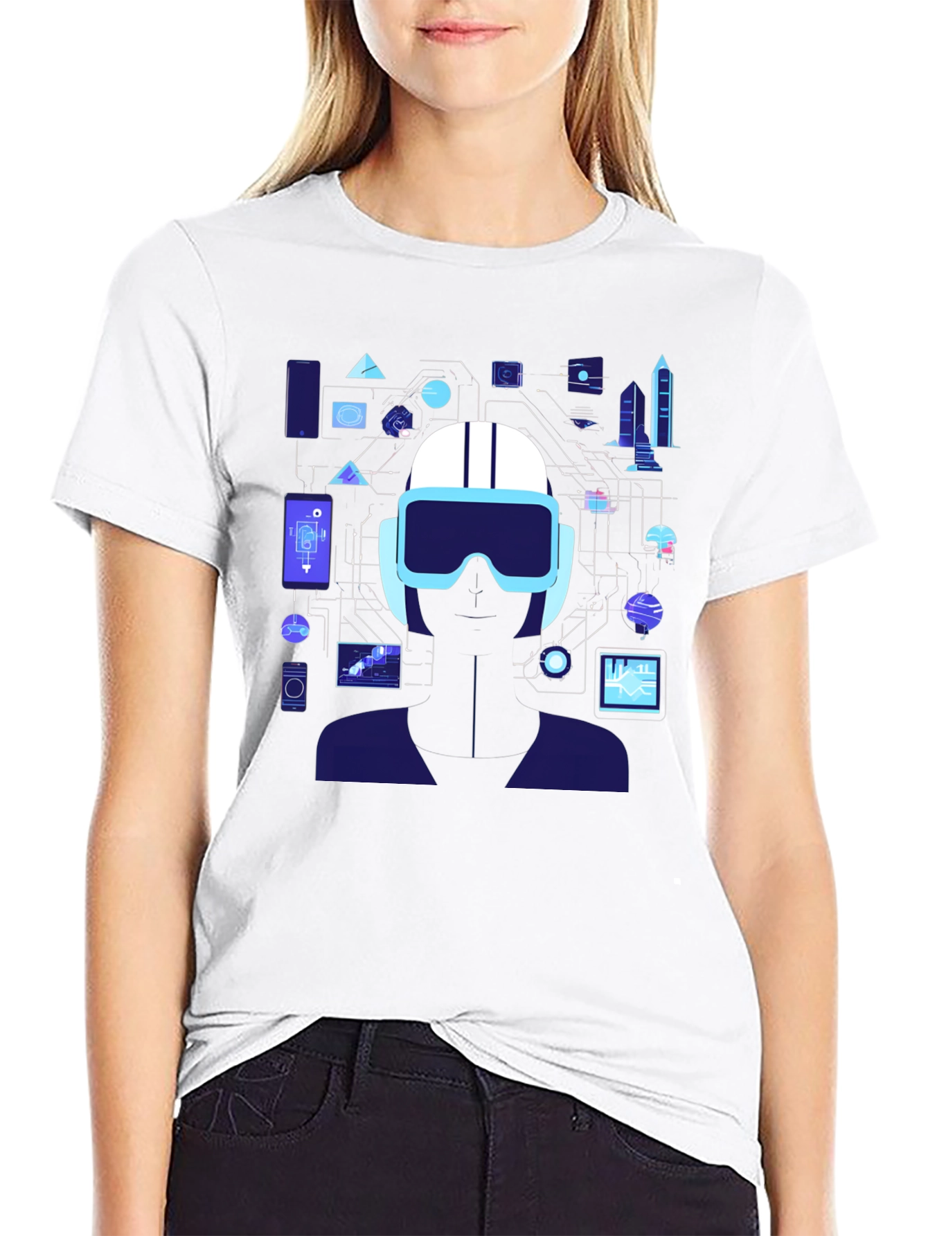 Black Tech Vision T-Shirt: Future is Now view 9