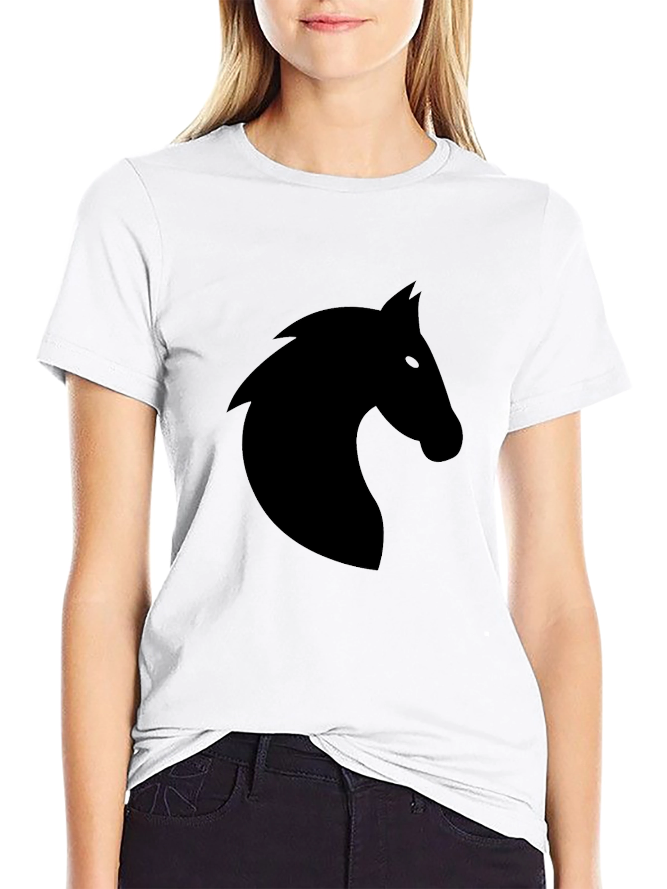 Black Black Horse Silhouette Tee - Stylish and Comfortable view 9
