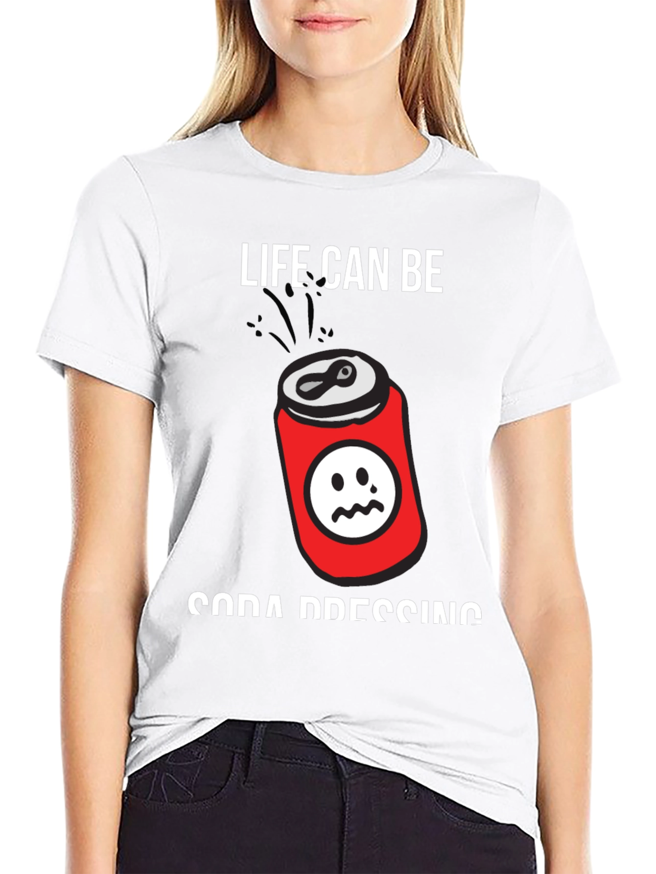 Black Life Can Be Soda Pressing Black T-Shirt view 9