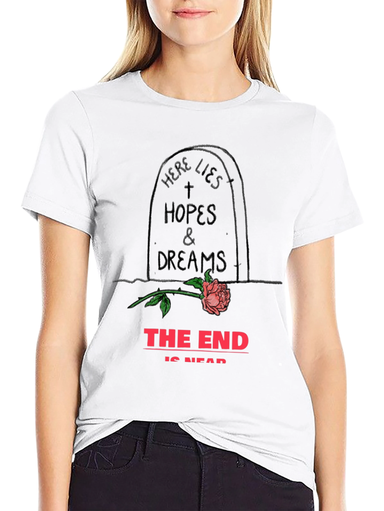 Black Hopes and Dreams Tombstone Graphic Tee view 9