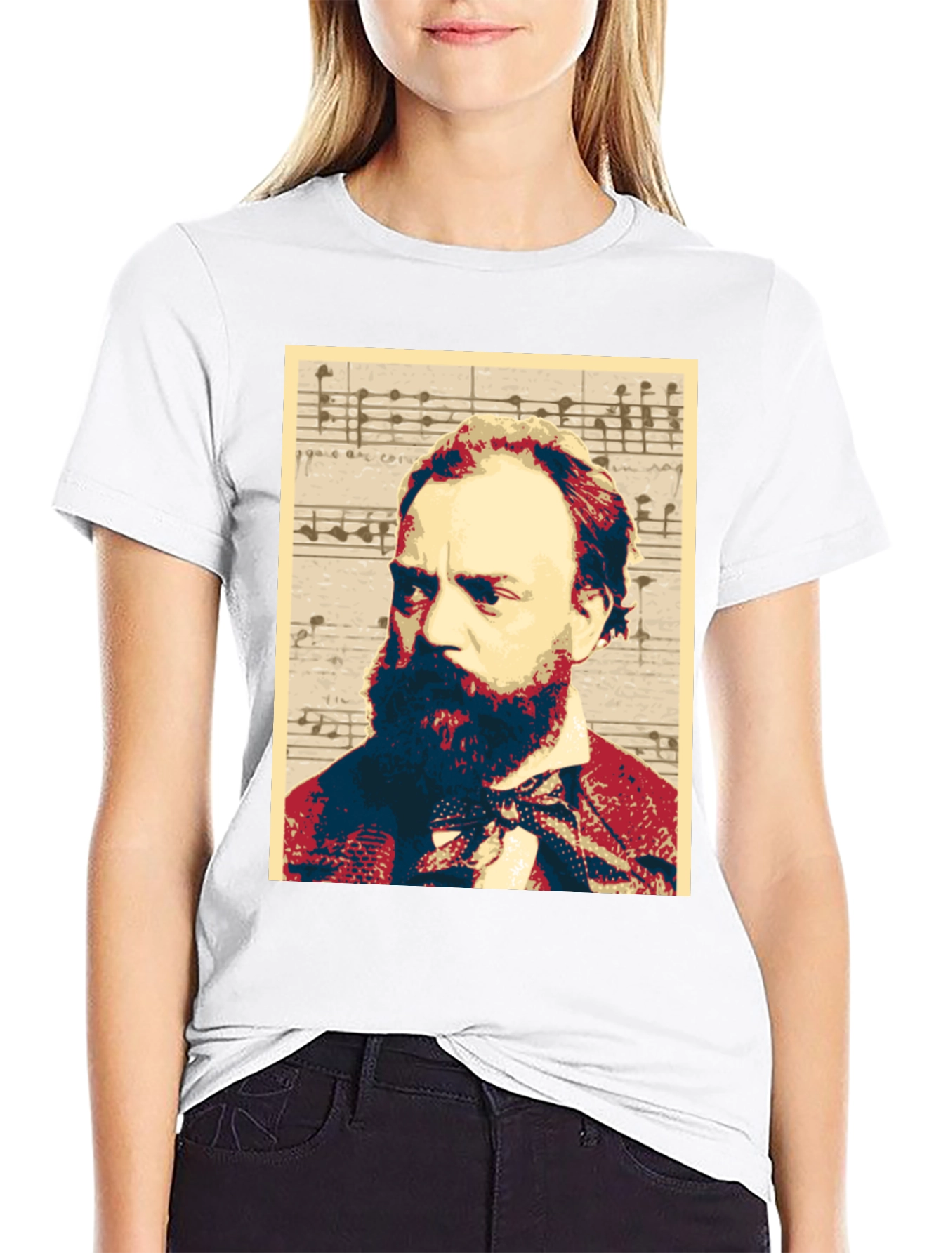 Black Musical Composer Portrait Graphic Tee view 9