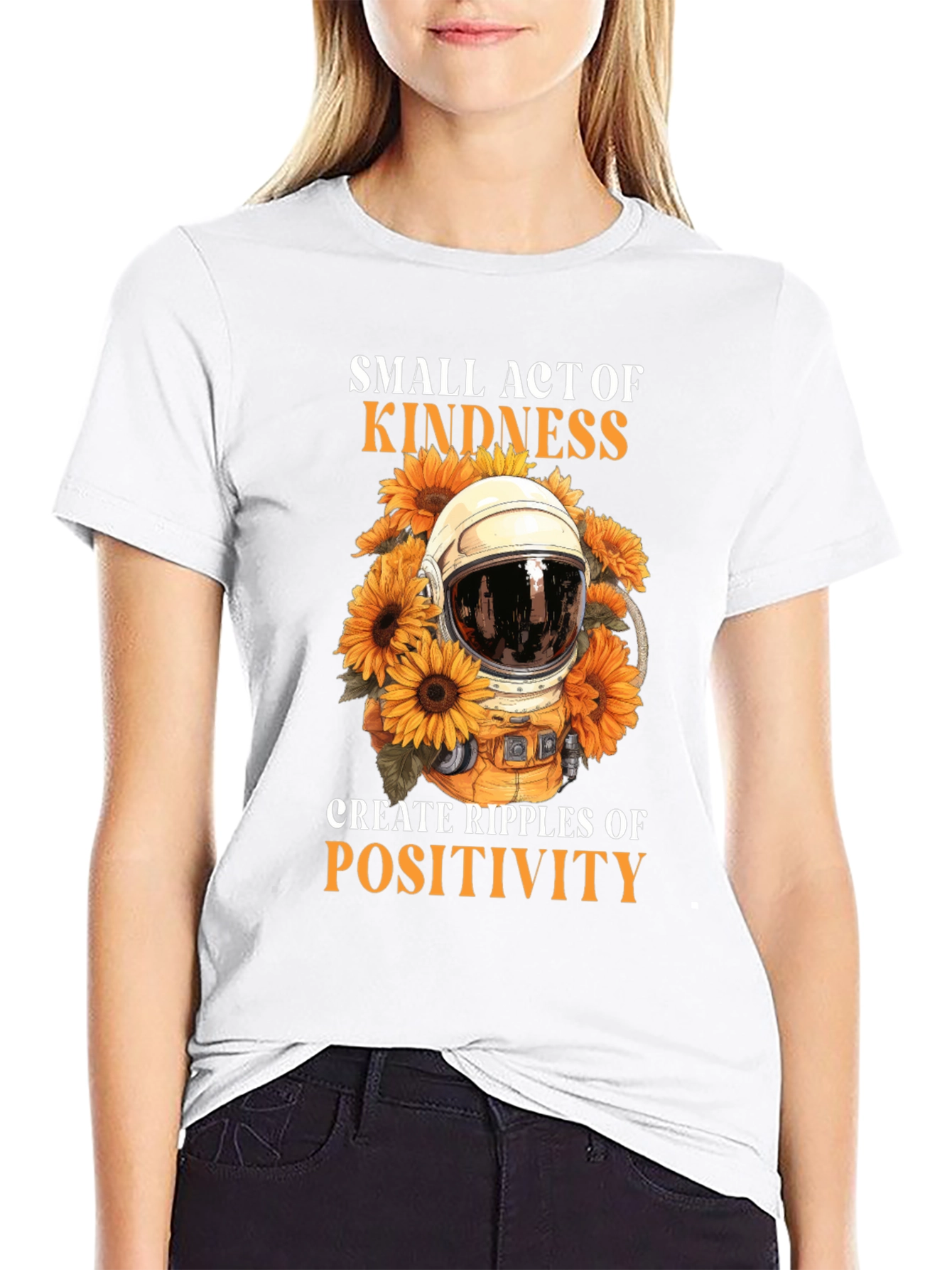 Black Kindness Ripple Positive T-Shirt view 9