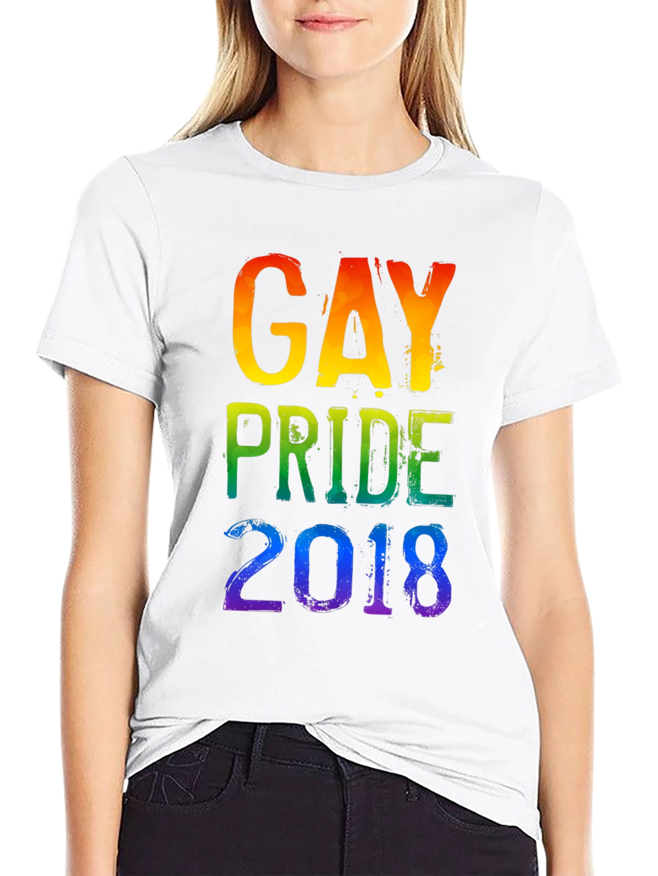 Black Gay Pride 2018 Rainbow T-Shirt view 9