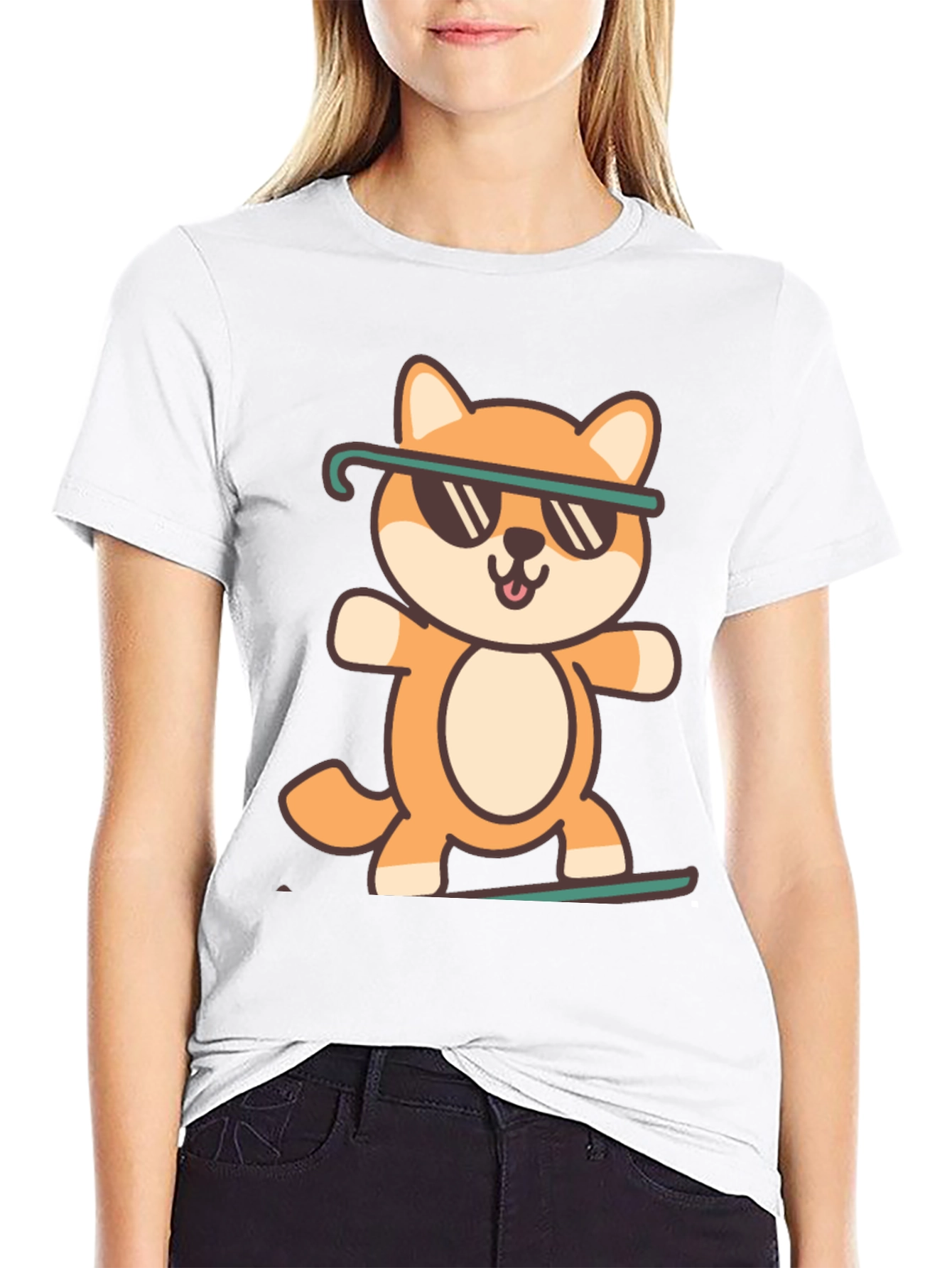 Black Cool Doge T-Shirt - Unisex Black Tee view 9