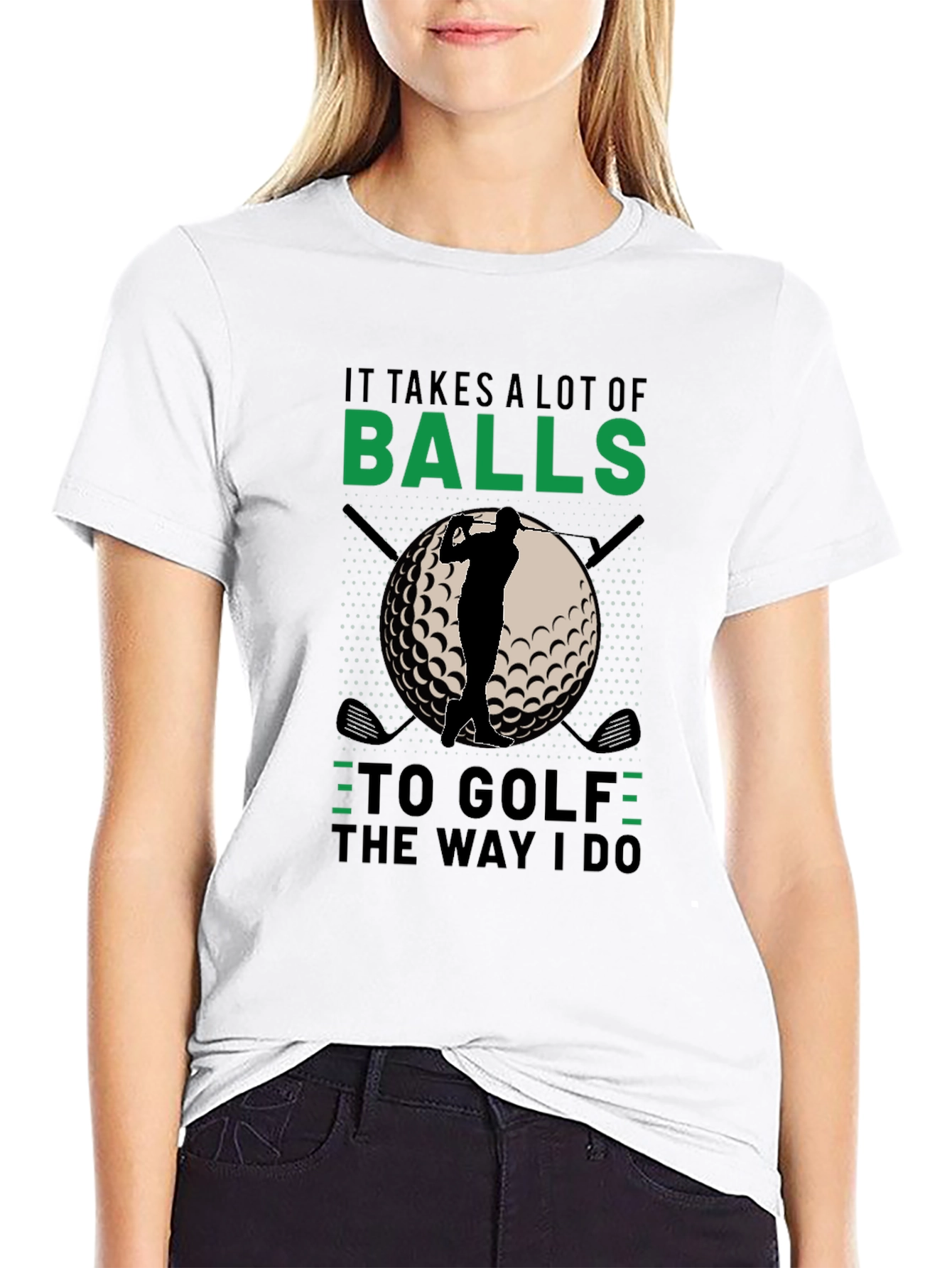 Black Golf Balls T-Shirt view 9