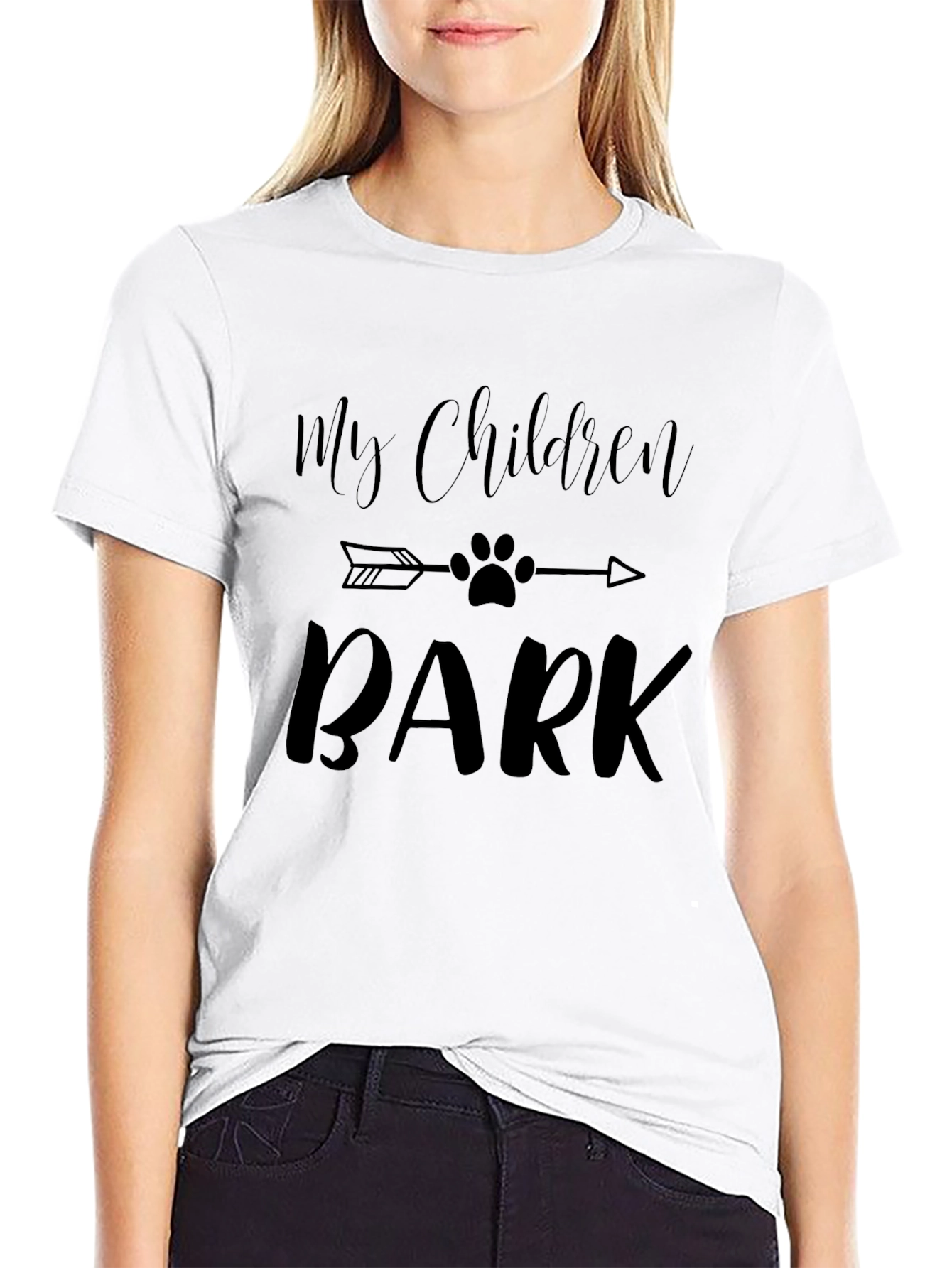 Black My Children Bark Graphic T-Shirt - Dog Lover Tee view 9