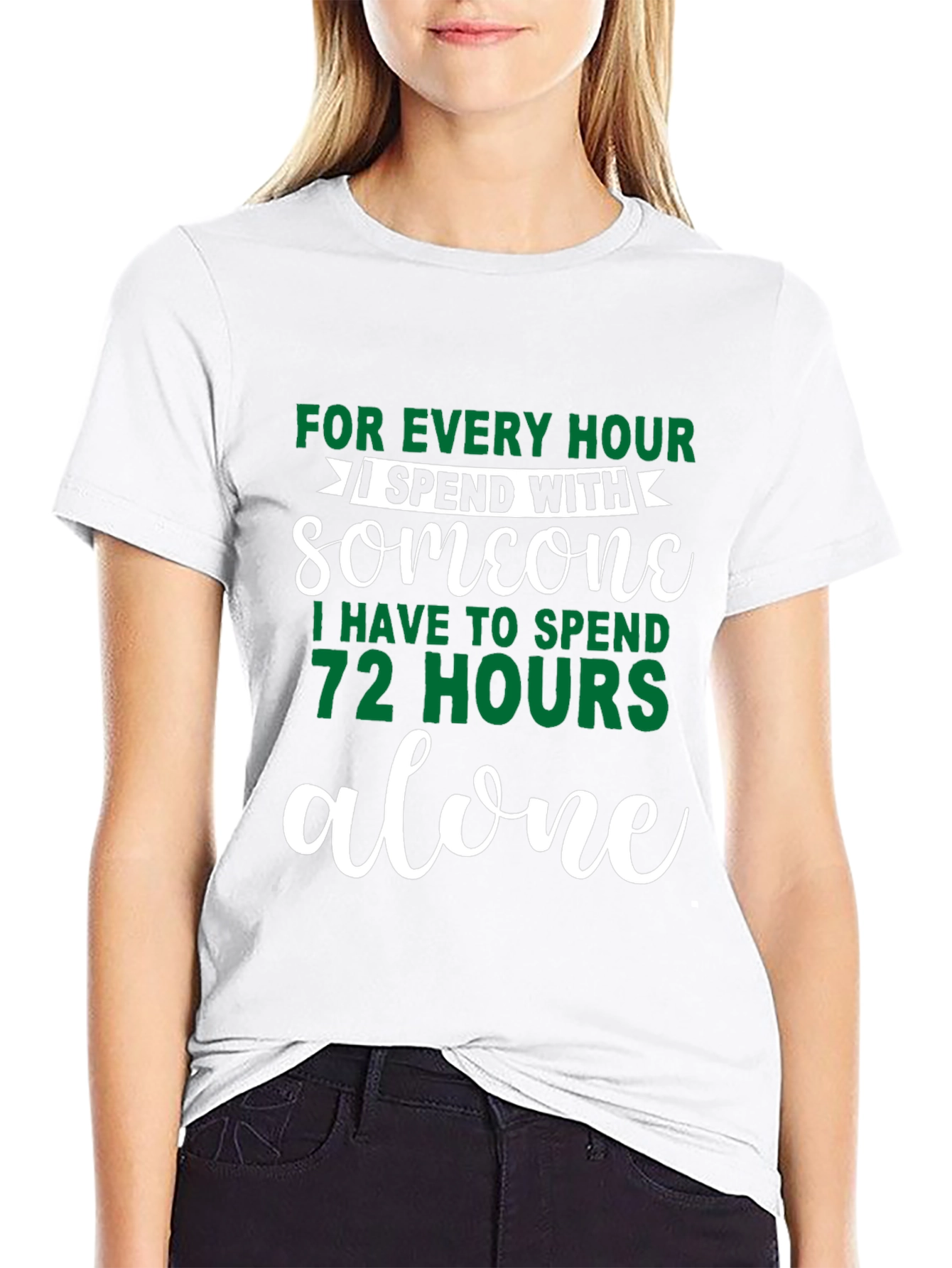 Black Introvert Humor T-Shirt: For Every Hour I Spend With Someone view 9