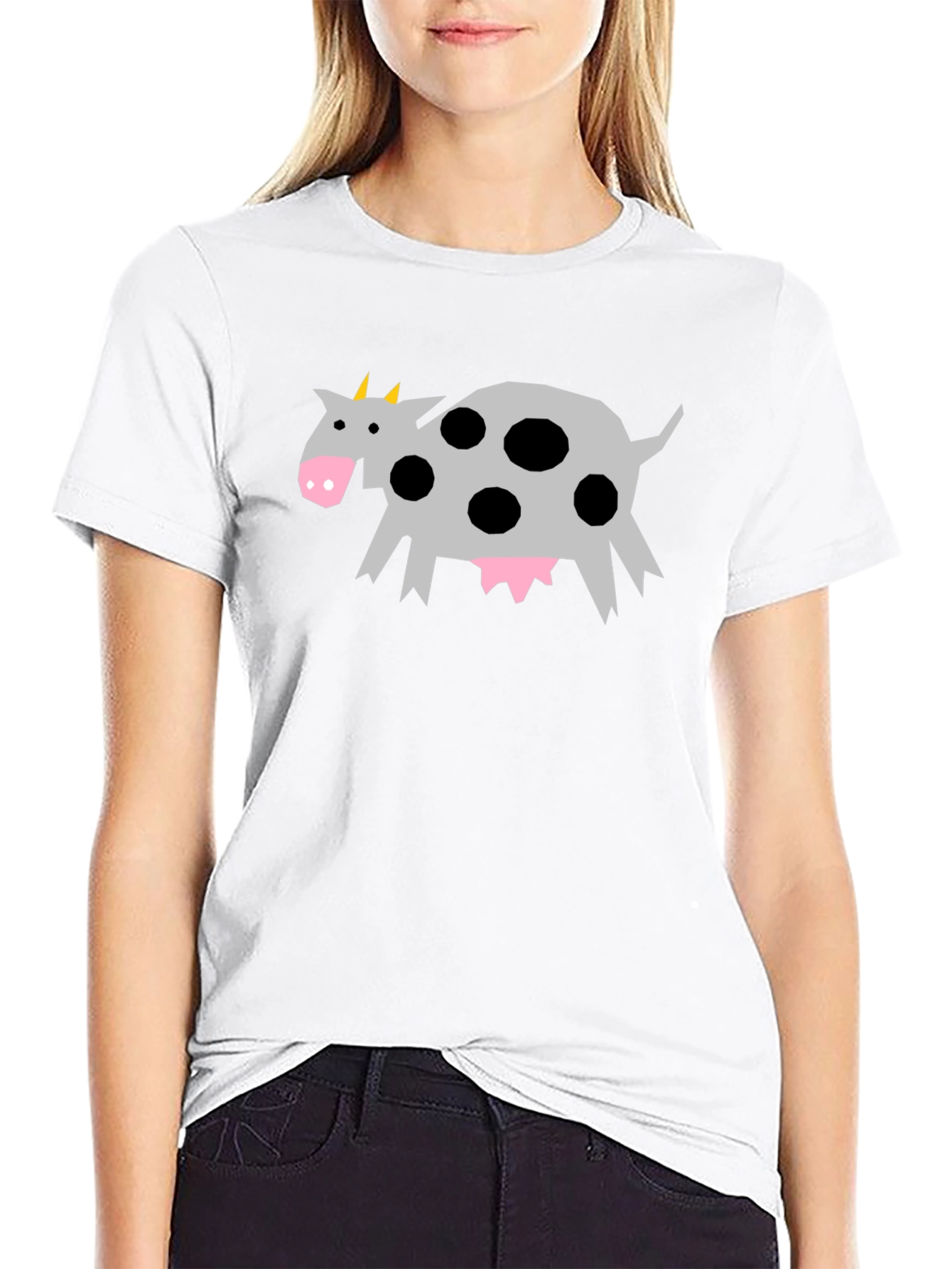 Black Funky Cow Graphic Tee - Quirky Style view 9