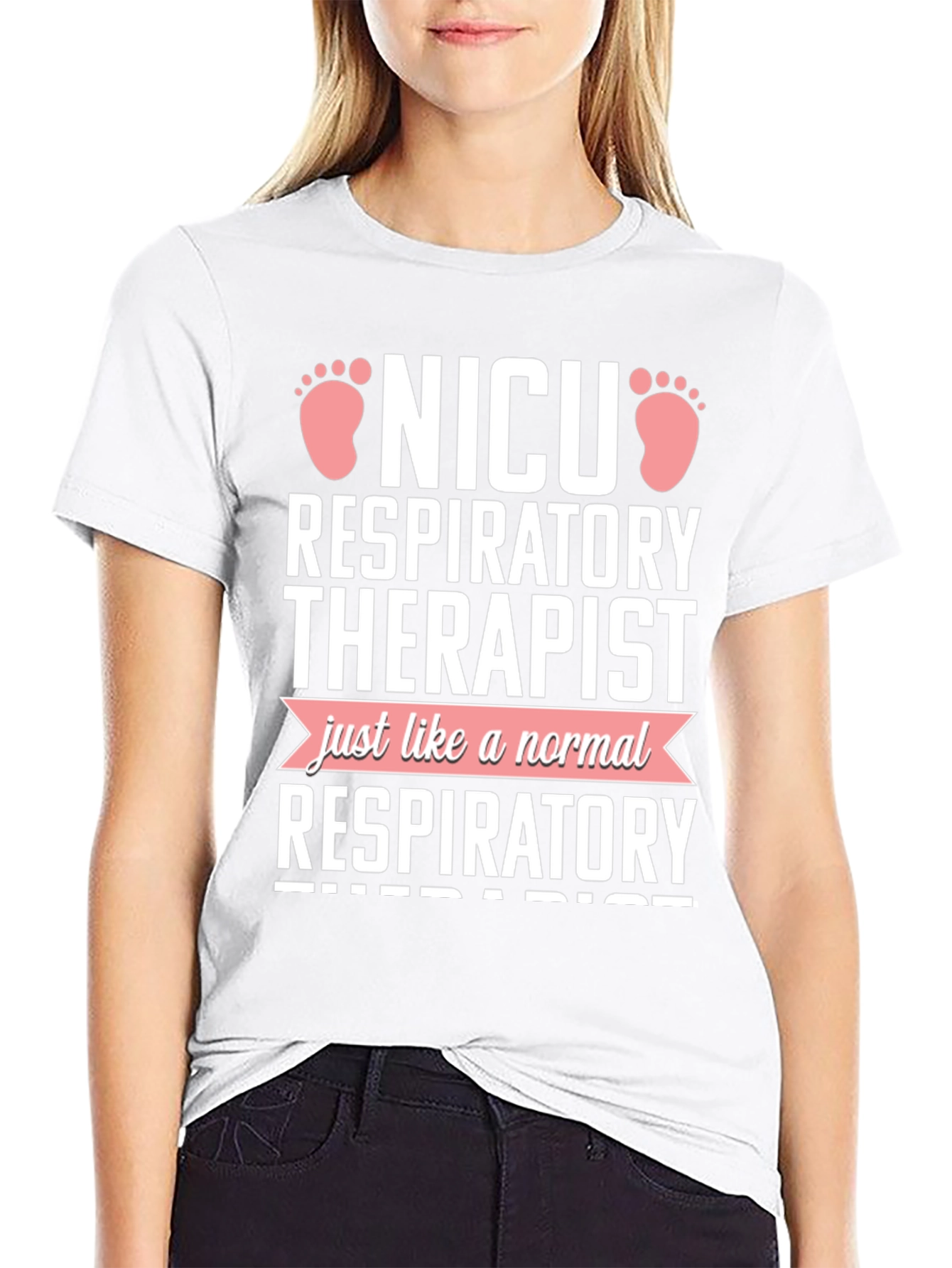 Black NICU Respiratory Therapist Novelty T-Shirt view 9