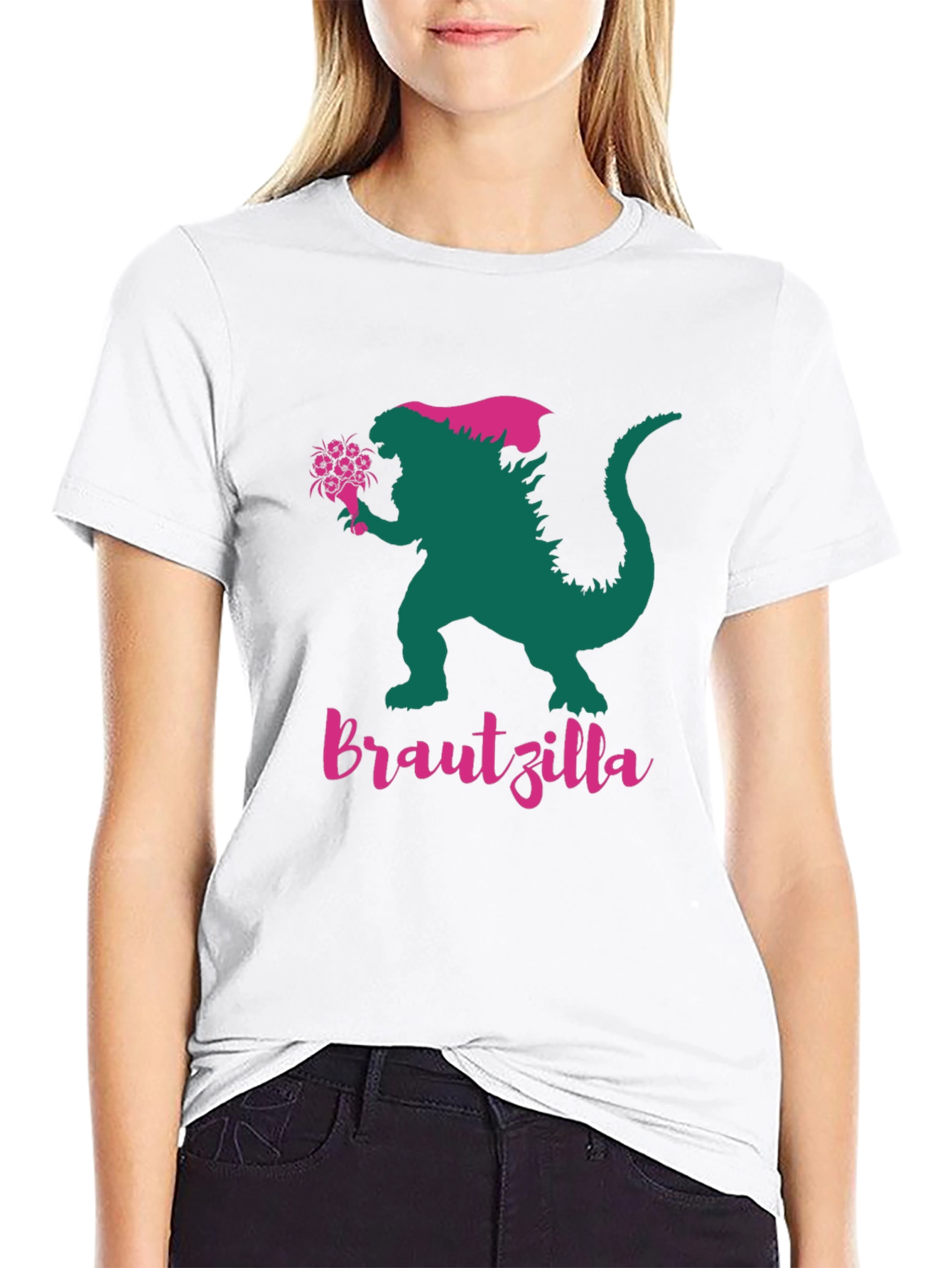 Black Bridesauruszilla Graphic Tee - Hilarious Bridal Shirt view 9